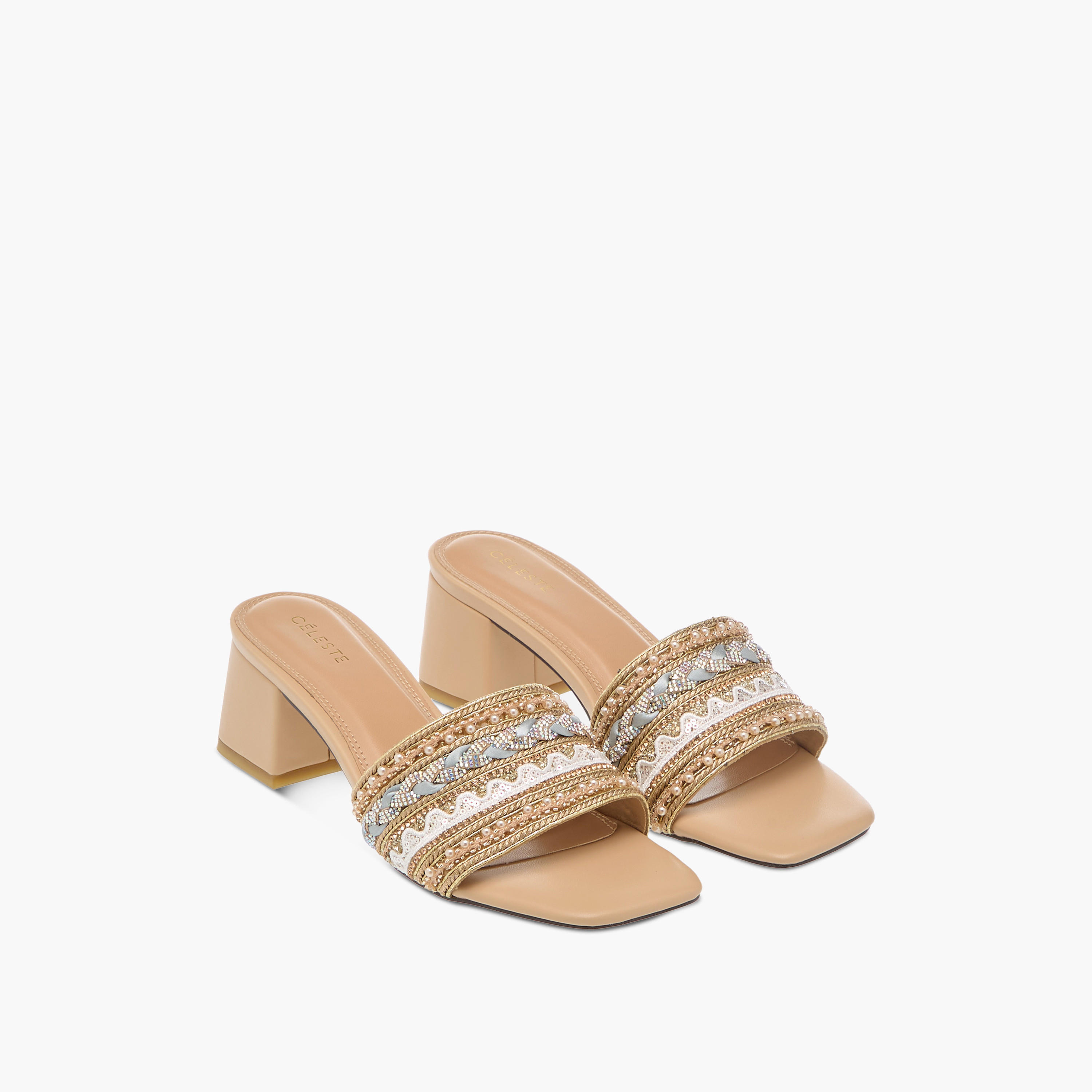 Celeste Women's Embellished Slip-On Sandals with Block Heels-women-shoes-sandals-heeled-image-1