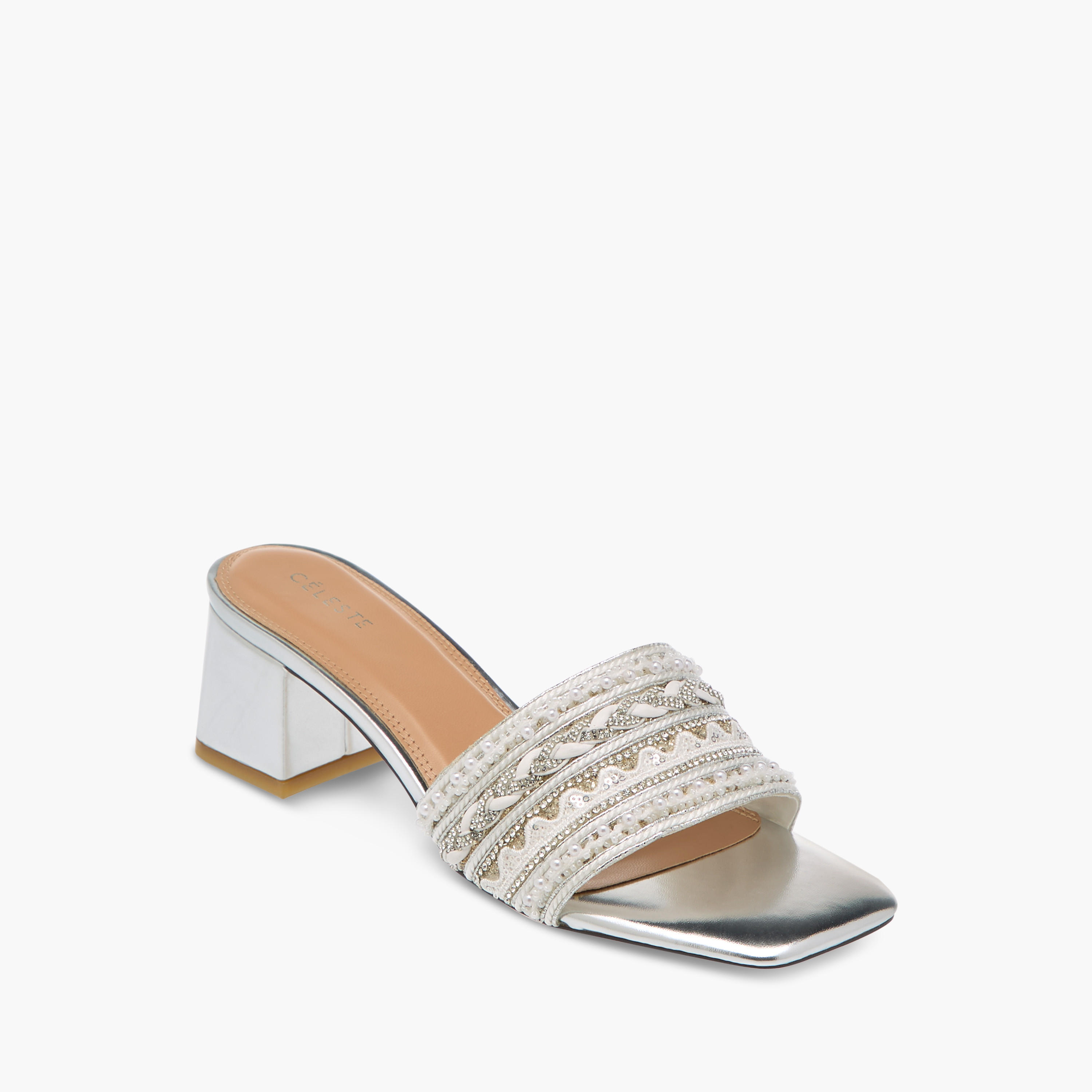 Celeste Women's Embellished Slip-On Sandals with Block Heels-women-shoes-sandals-heeled-image-2