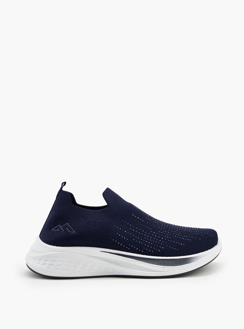 Oaklan by Shoexpress Embellished Slip-On Sports Shoes with Pull Tabs-sports-women-shoes-image-3