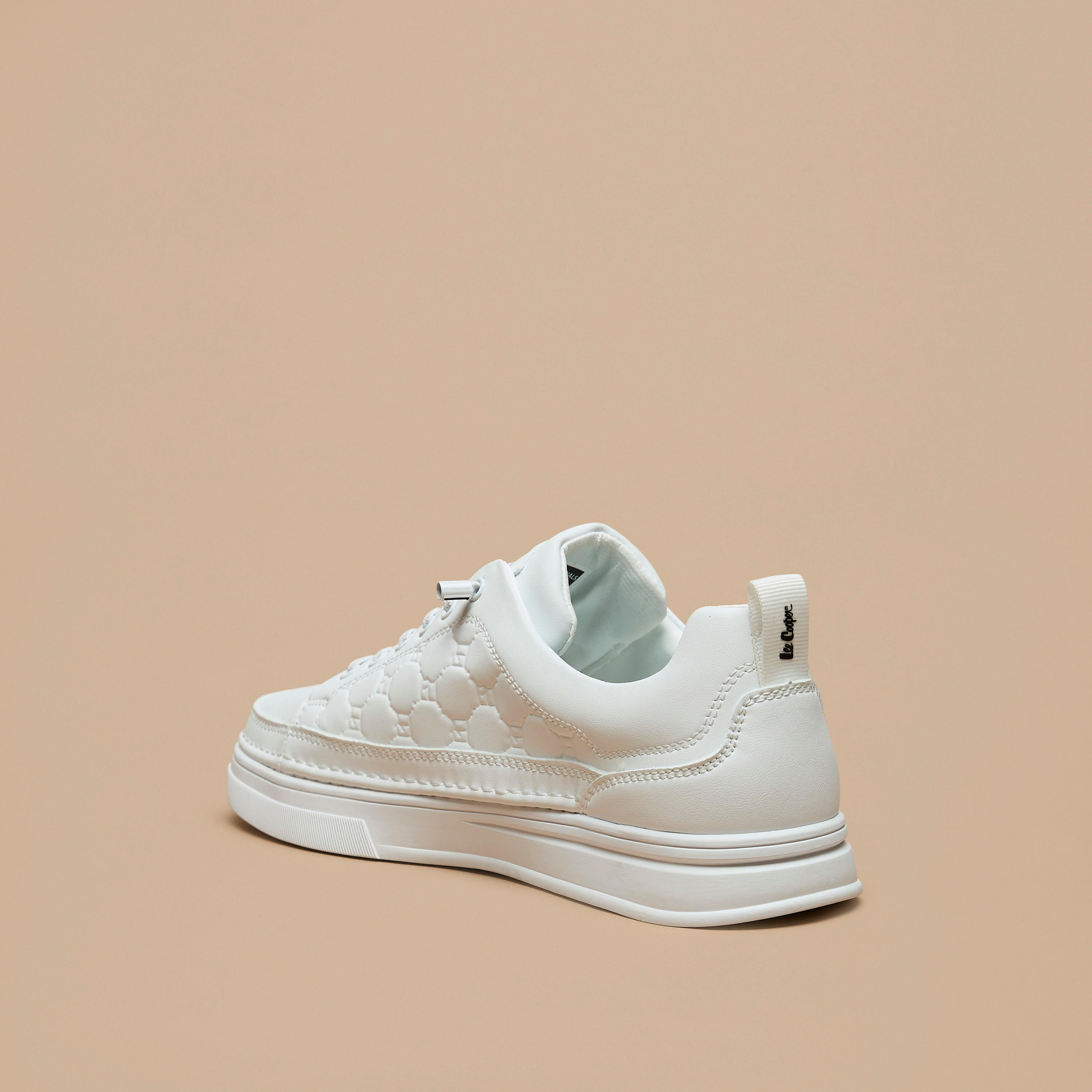 حذاء سنيكرز بارز الملمس برباط إغلاق وكاحل منخفض للرجال من لي كوبر-men-shoes-sneakers-image-4