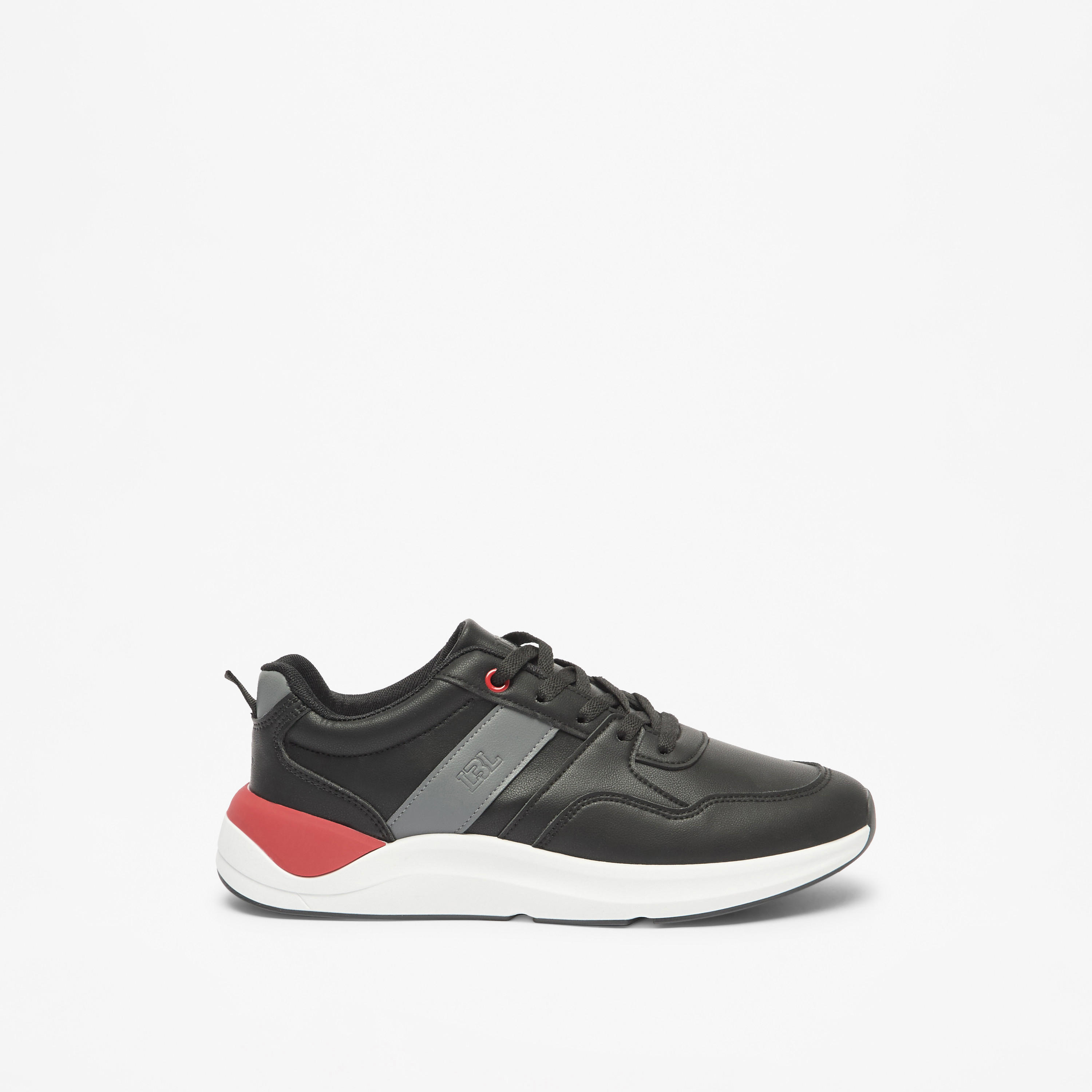 حذاء سنيكرز بقوالب ملونة ورباط إغلاق من إل بي إل من شو إكسبرس-men-shoes-sneakers-image-3