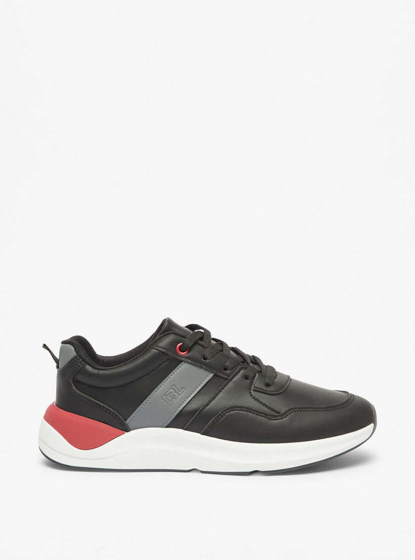 حذاء سنيكرز بقوالب ملونة ورباط إغلاق من إل بي إل من شو إكسبرس-men-shoes-sneakers-image-3