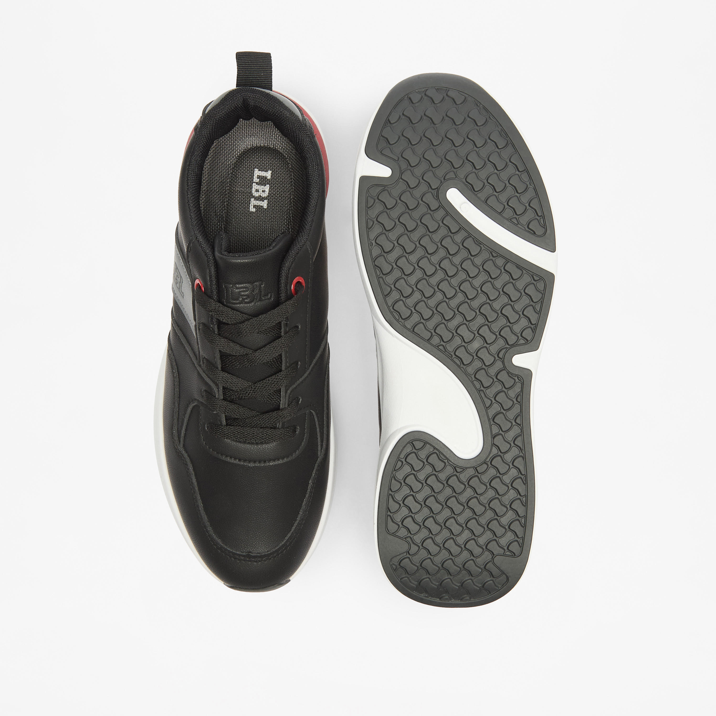 حذاء سنيكرز بقوالب ملونة ورباط إغلاق من إل بي إل من شو إكسبرس-men-shoes-sneakers-image-4