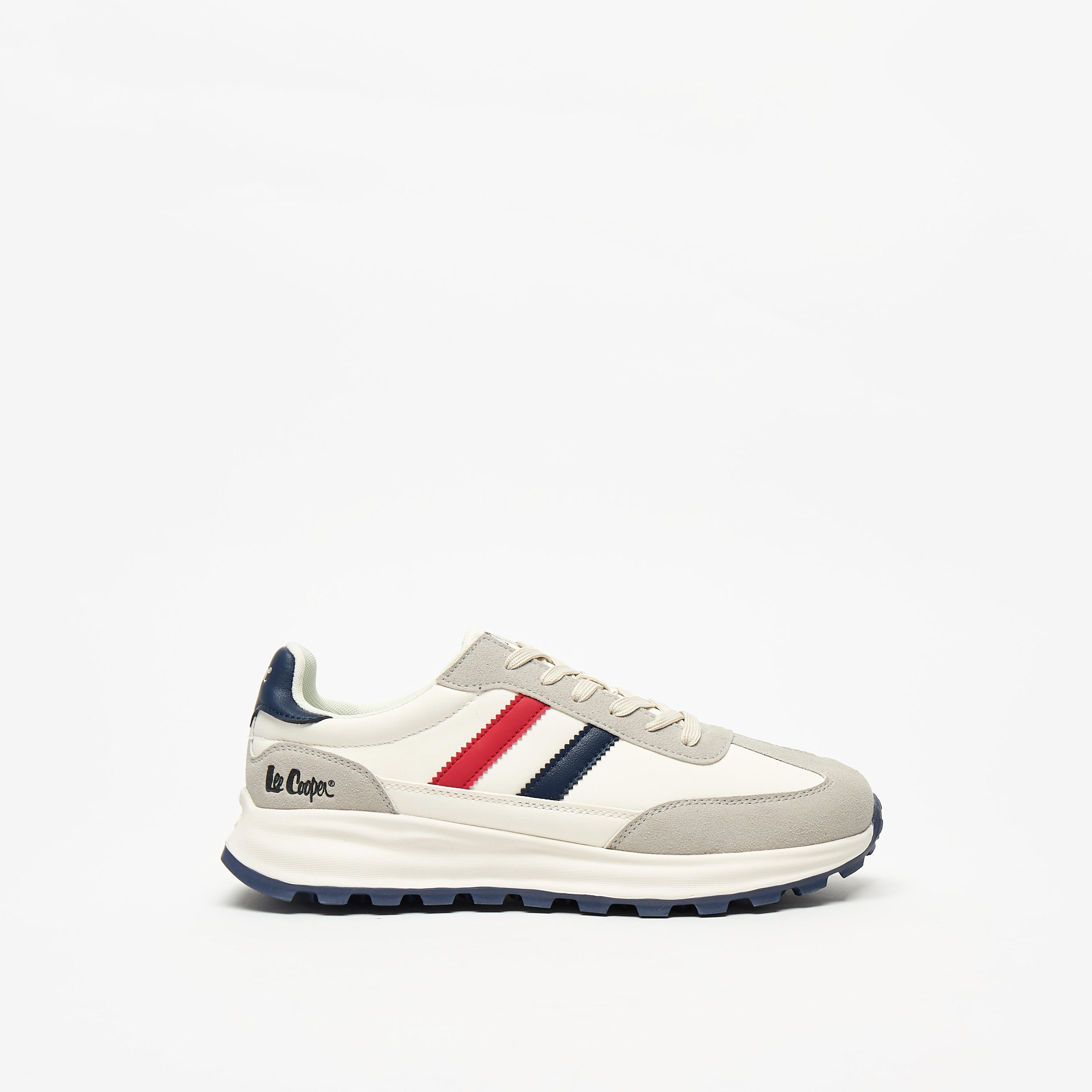 Lee Cooper Men's Panelled Lace-Up Low Ankle Sneakers-men-shoes-sneakers-image-3