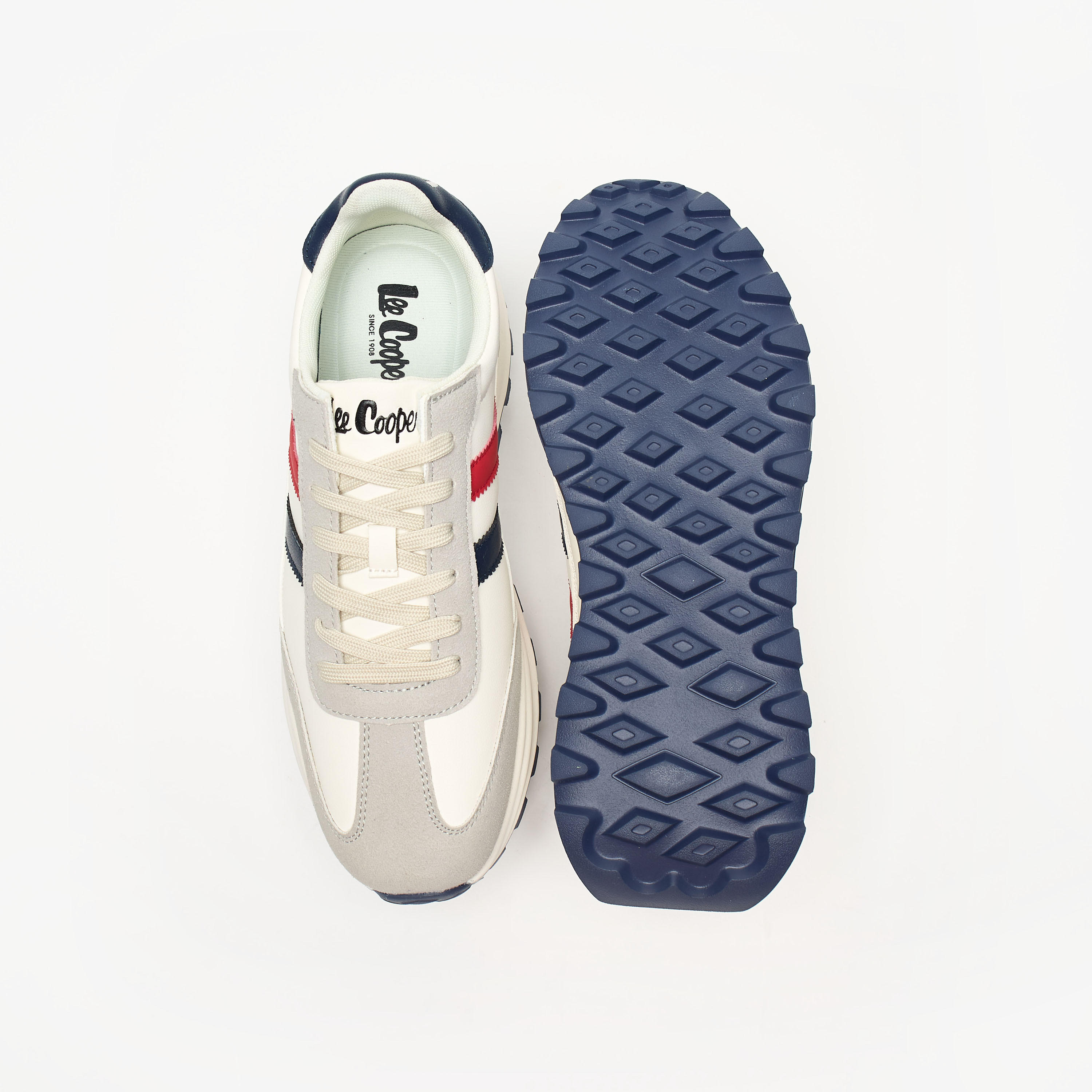 Lee Cooper Men's Panelled Lace-Up Low Ankle Sneakers-men-shoes-sneakers-image-4