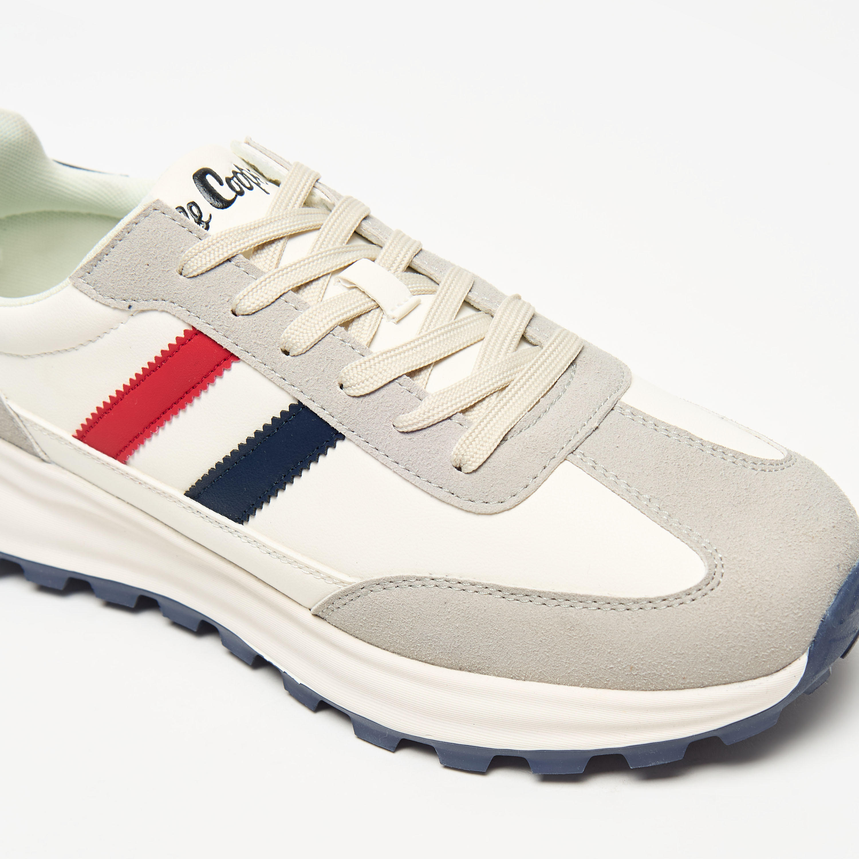 Lee Cooper Men's Panelled Lace-Up Low Ankle Sneakers-men-shoes-sneakers-image-5