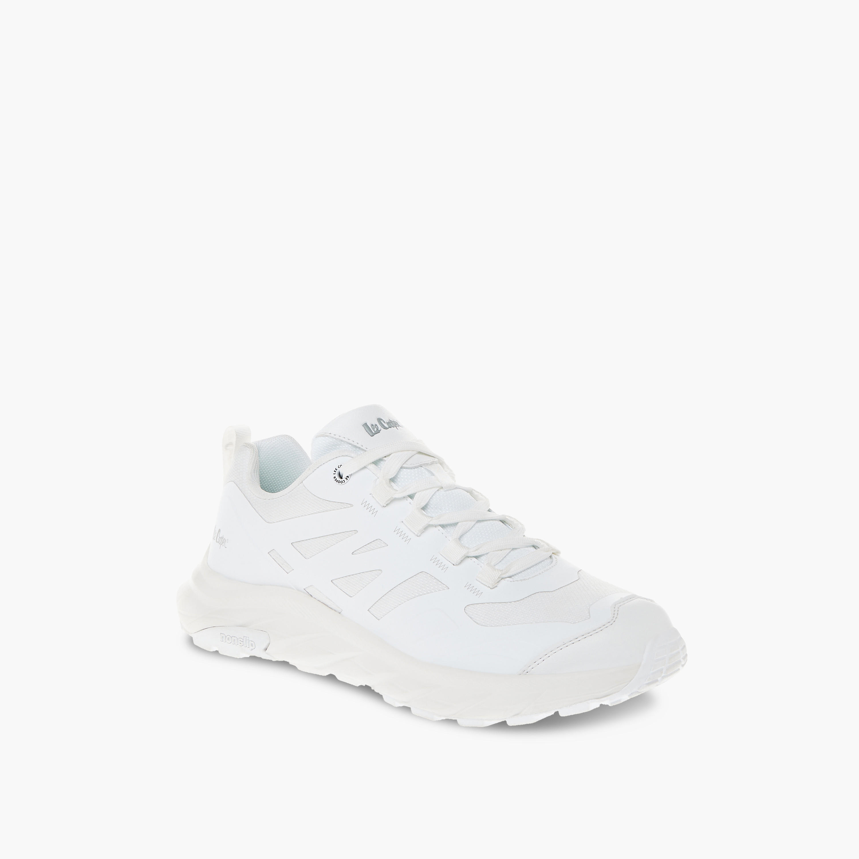Lee Cooper Unisex Panelled Sneakers with Lace-Up Closure-girls-shoes-sneakers-image-2