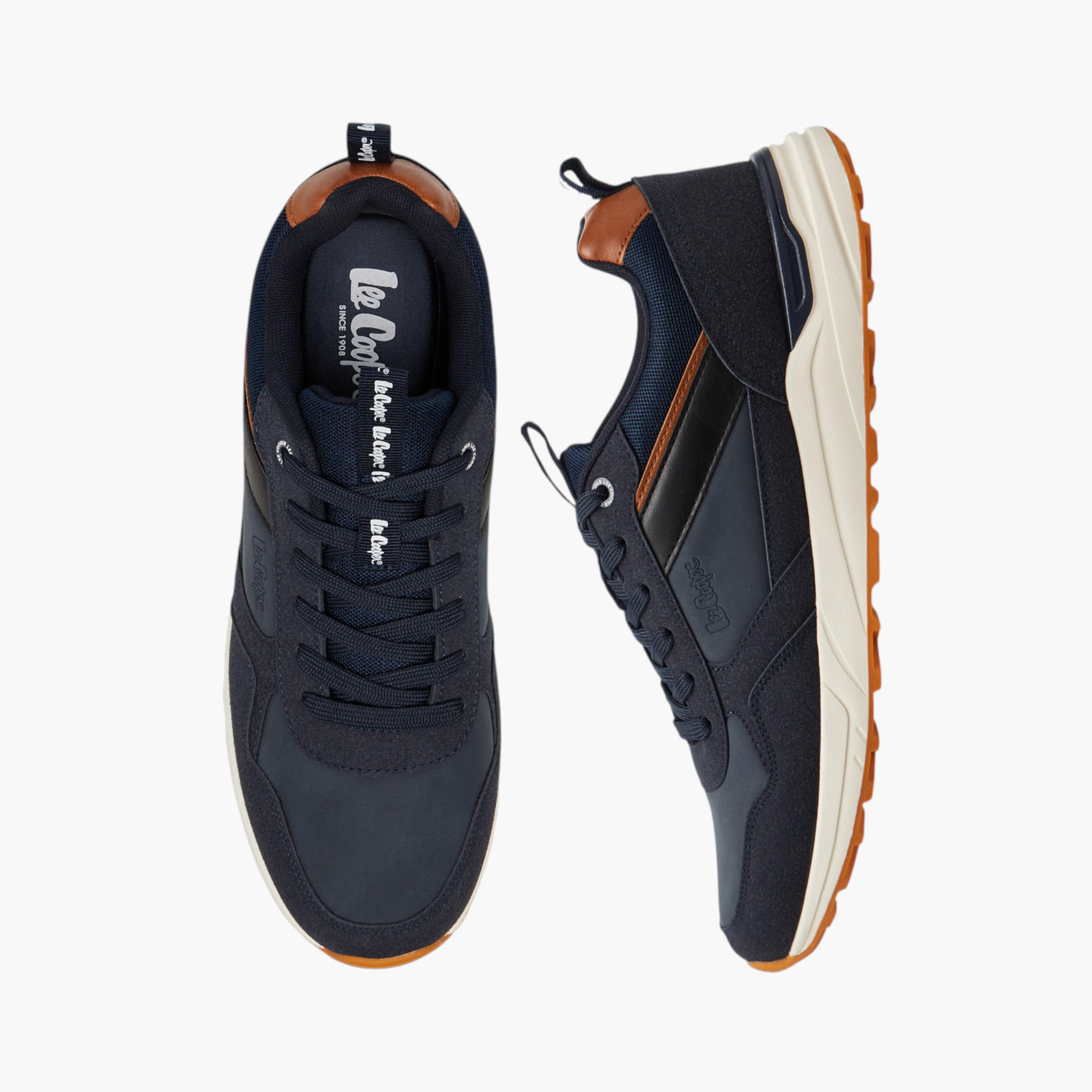 Lee Cooper Men's Panelled Lace-Up Sneakers-men-shoes-sneakers-image-1