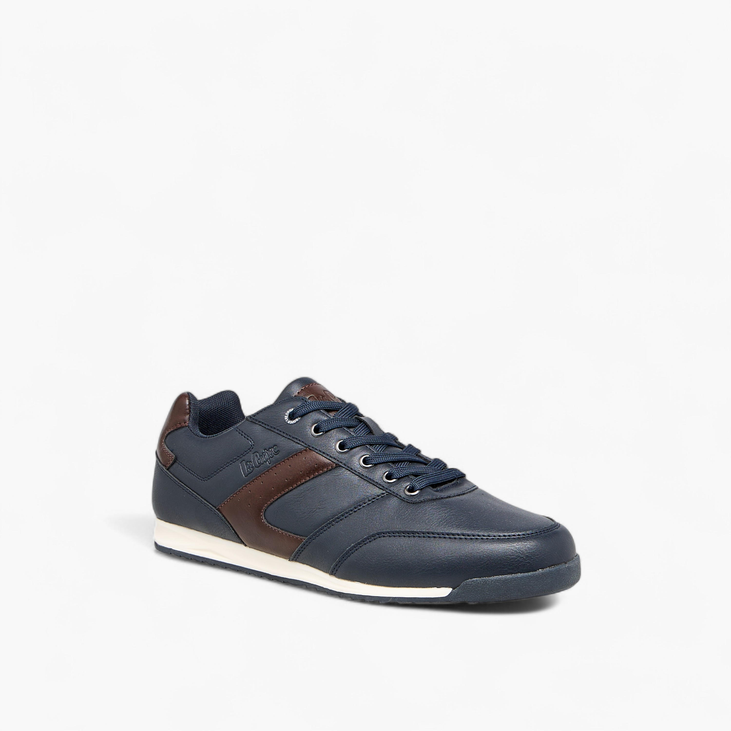 Lee Cooper Panelled Sneakers with Lace-Up Closure-men-shoes-sneakers-image-2