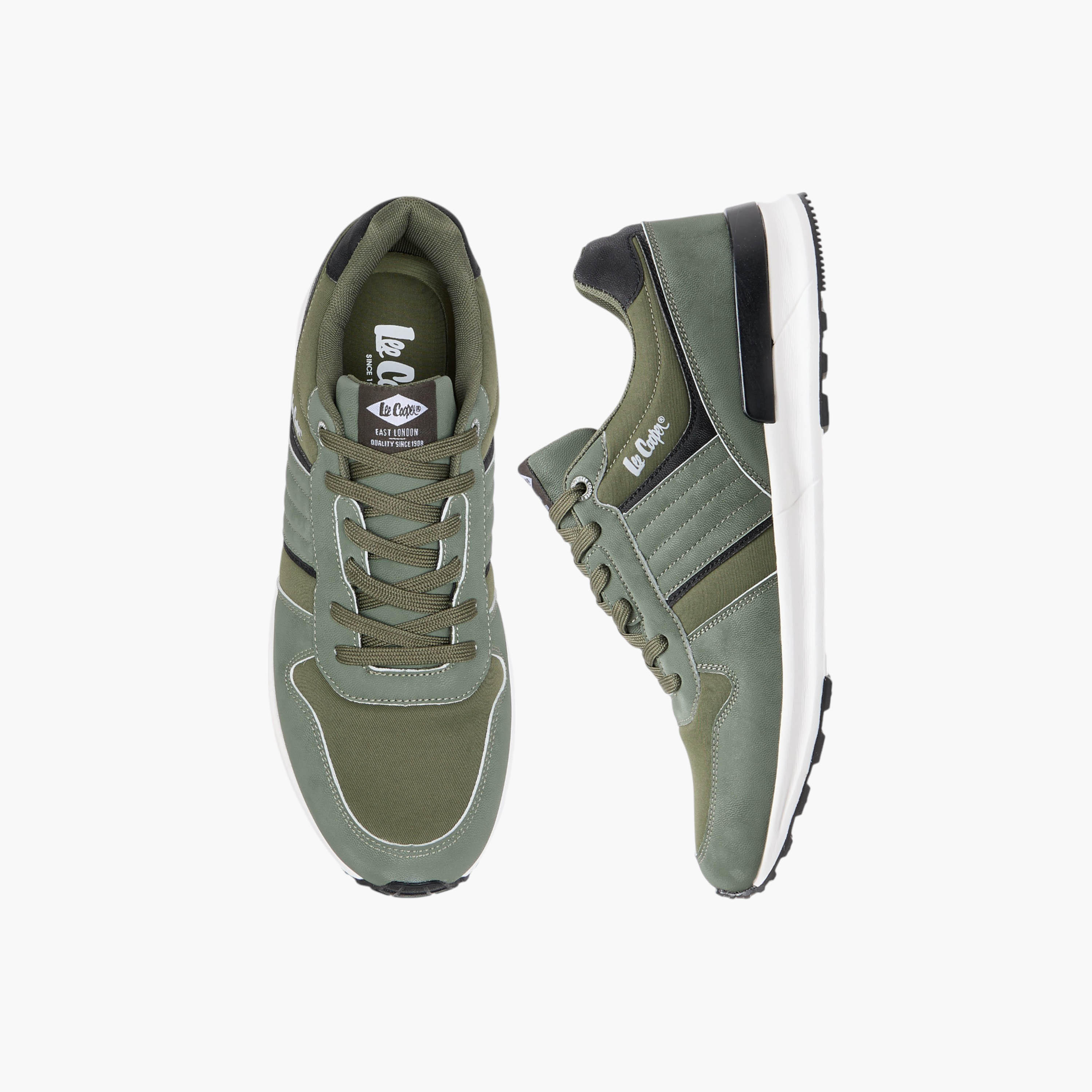 Lee Cooper Men's Panelled Lace-Up Sneakers-men-shoes-sneakers-image-1