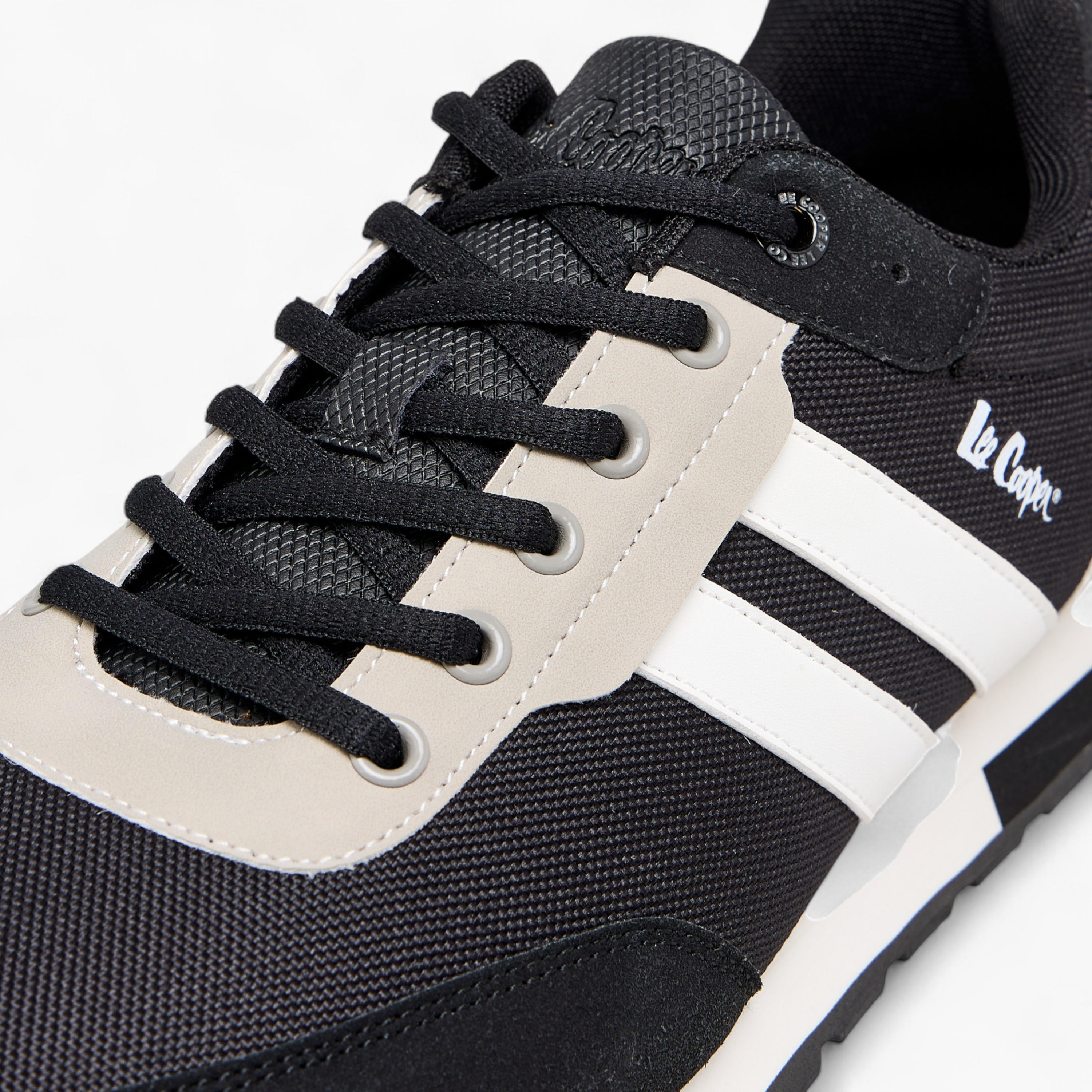 Lee Cooper Men's Panelled Sneakers with Lace-Up Closure-men-shoes-sneakers-image-4