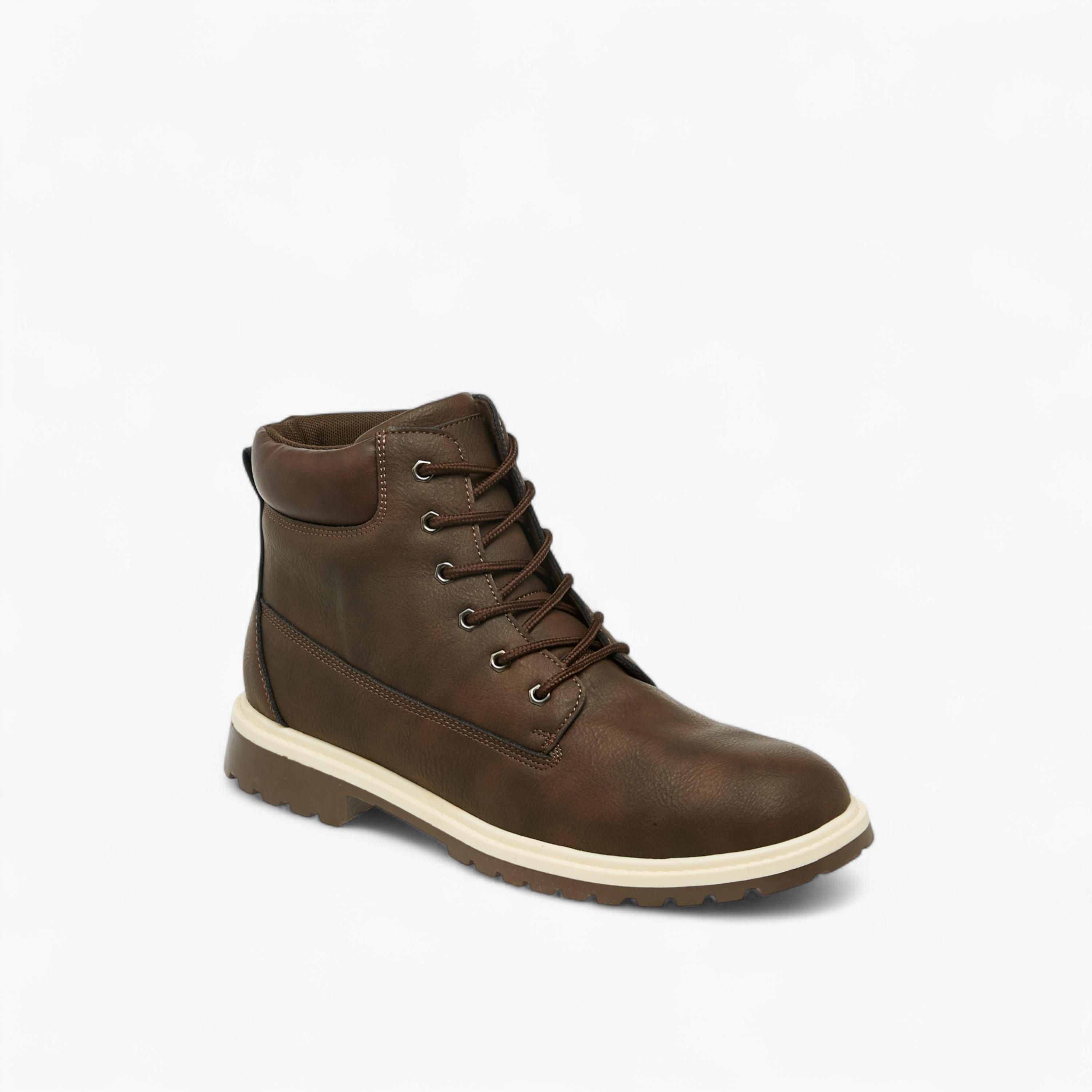 LBL by Shoexpress Solid Lace-Up Ankle Boots-men-shoes-boots-image-2
