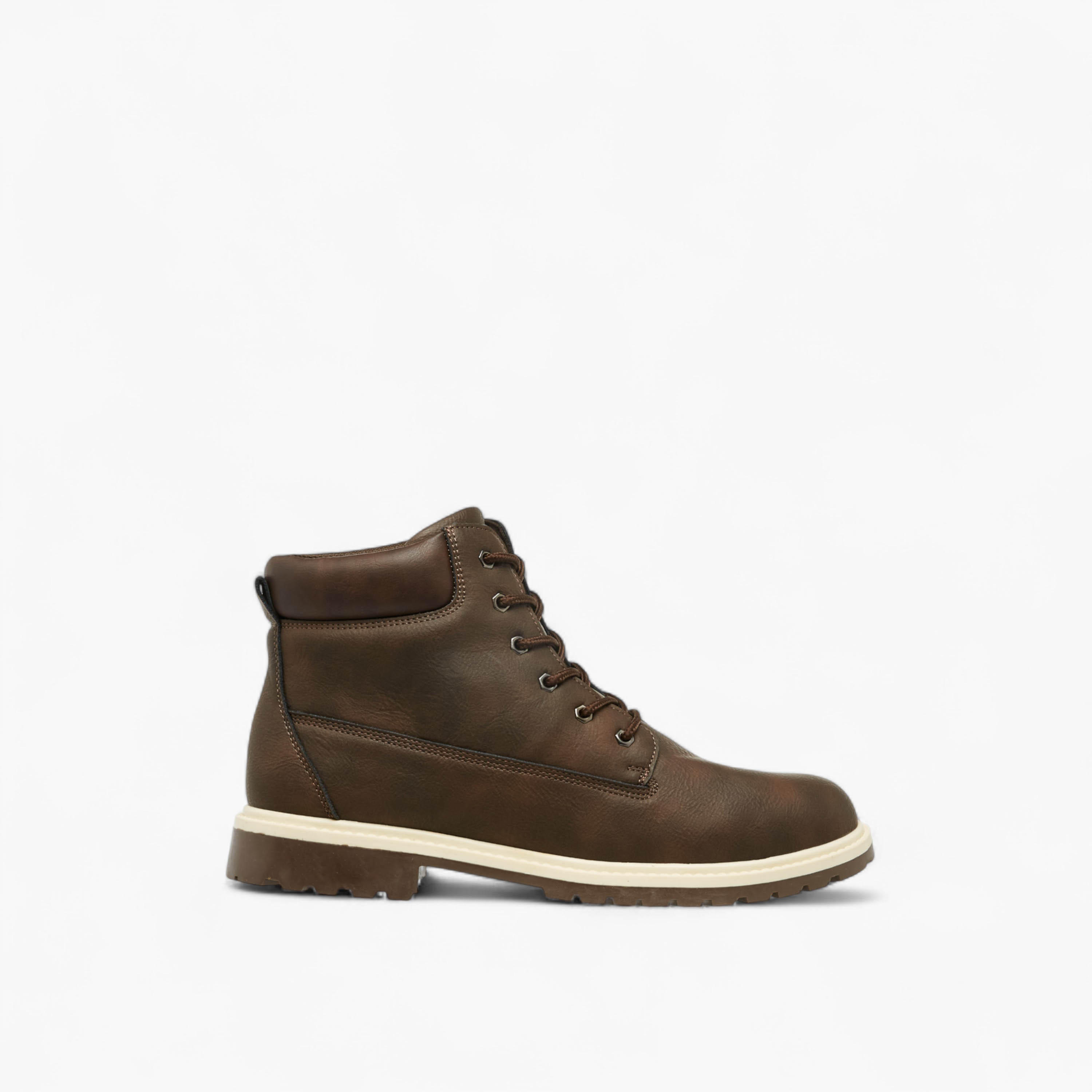 LBL by Shoexpress Solid Lace-Up Ankle Boots-men-shoes-boots-image-3