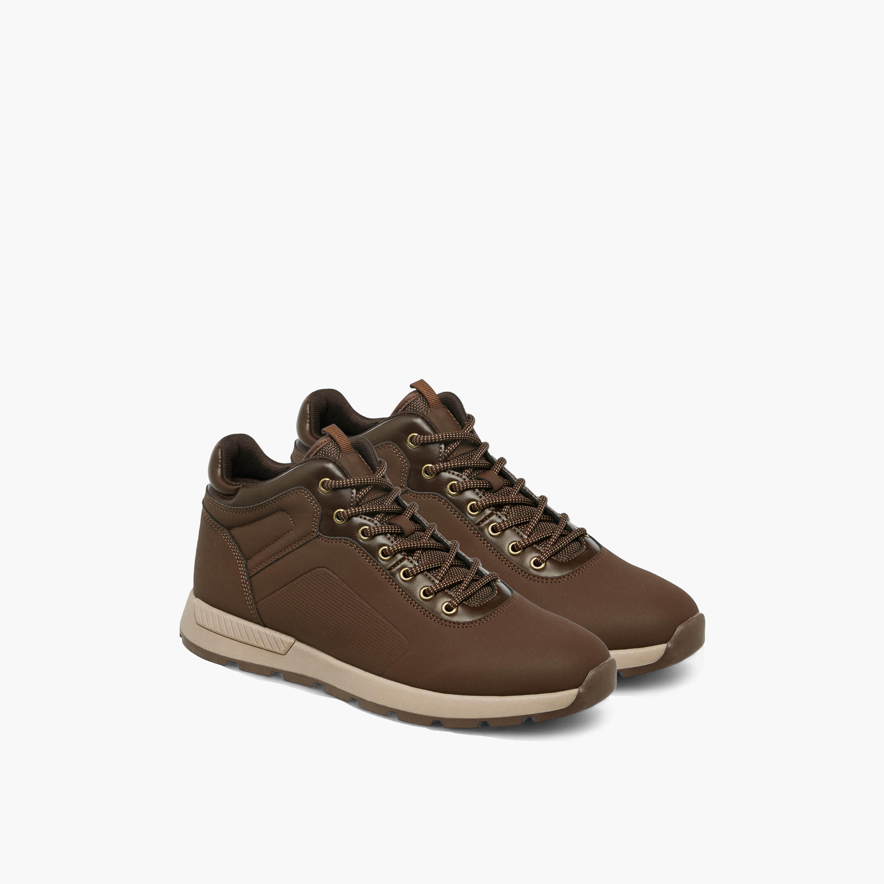 LBL by Shoexpress Panelled Lace-Up Ankle Boots-men-shoes-boots-image-1