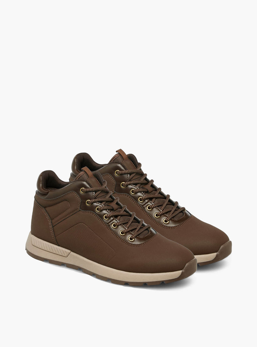 LBL by Shoexpress Panelled Lace-Up Ankle Boots-men-shoes-boots-image-1