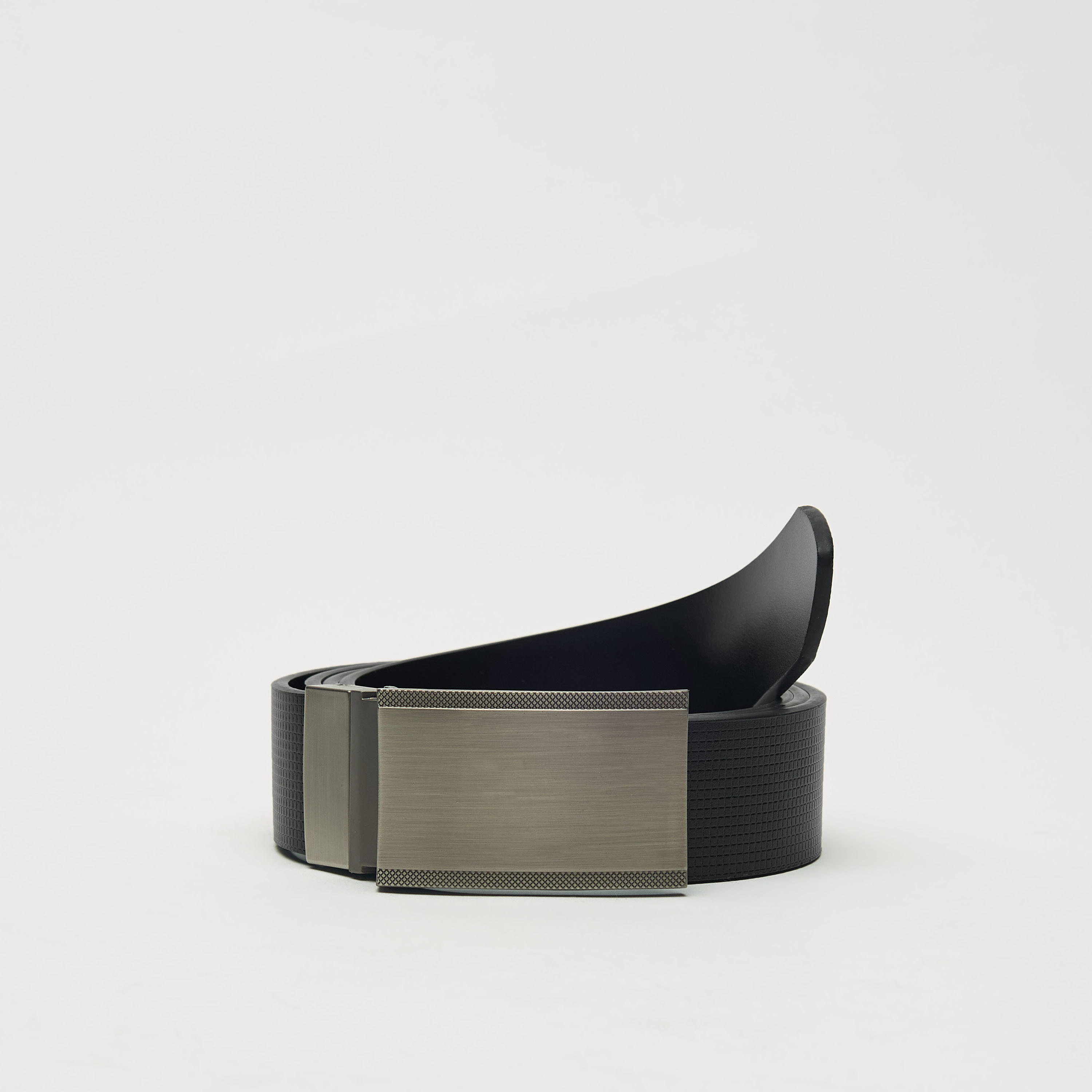LBL by Shoexpress Textured Reversible Belt with Plate Buckle Closure-men-beltsandwallets-belts-image-3