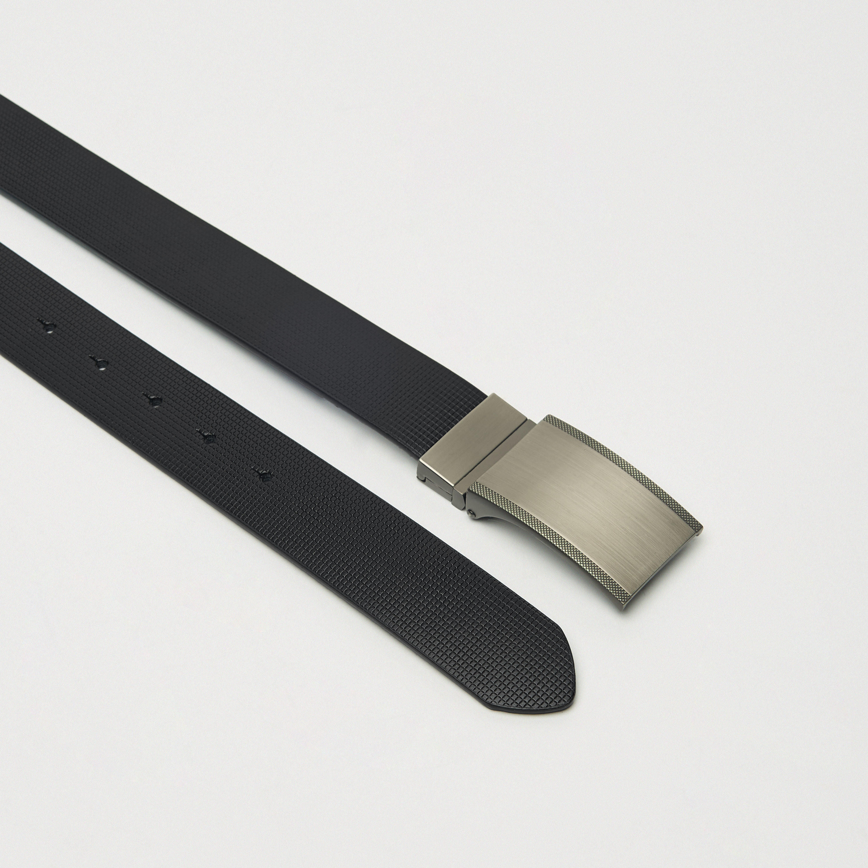 LBL by Shoexpress Textured Reversible Belt with Plate Buckle Closure-men-beltsandwallets-belts-image-4