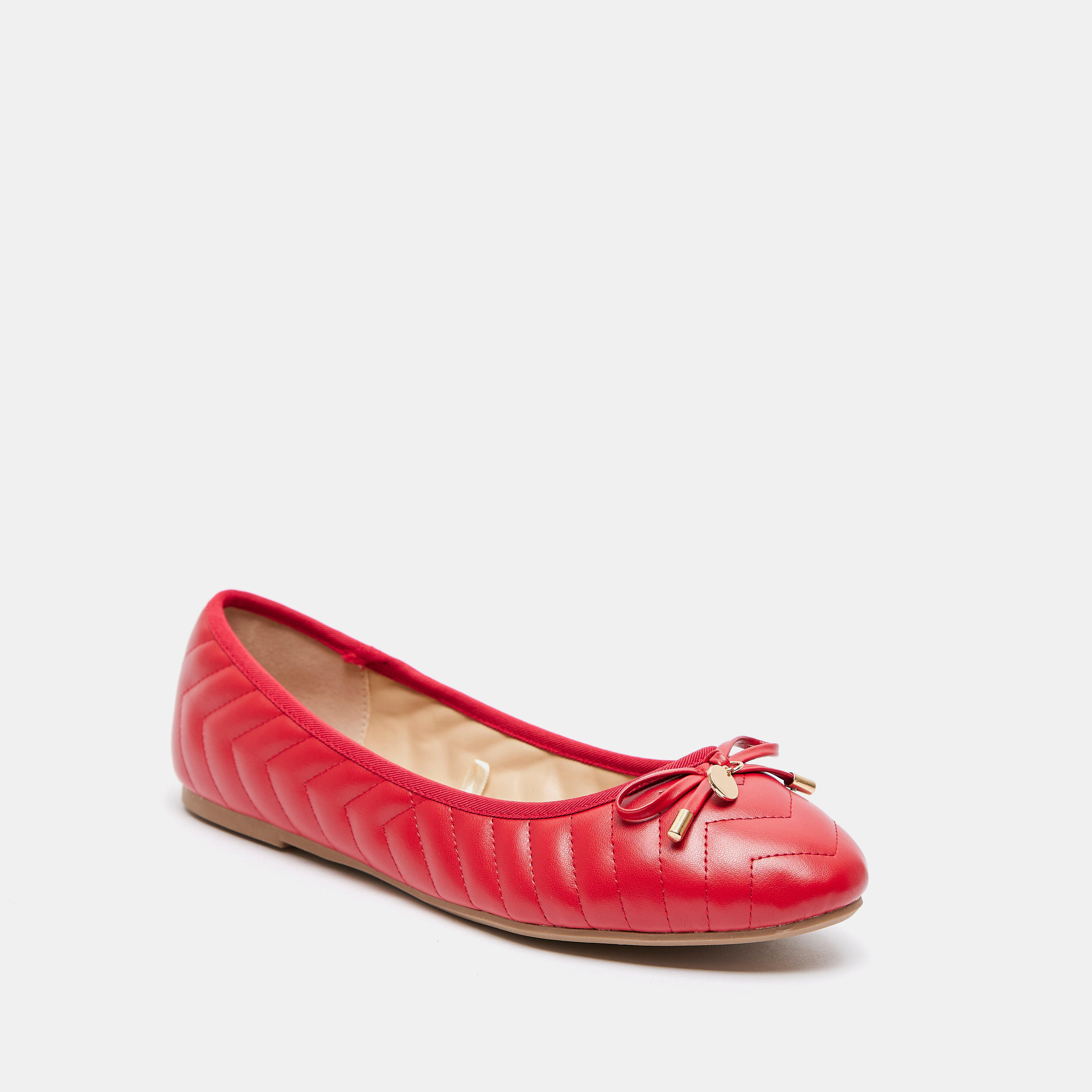 Celeste Slip-On Round Toe Ballerina Shoes with Bow Accent-women-shoes-ballerinas-image-2
