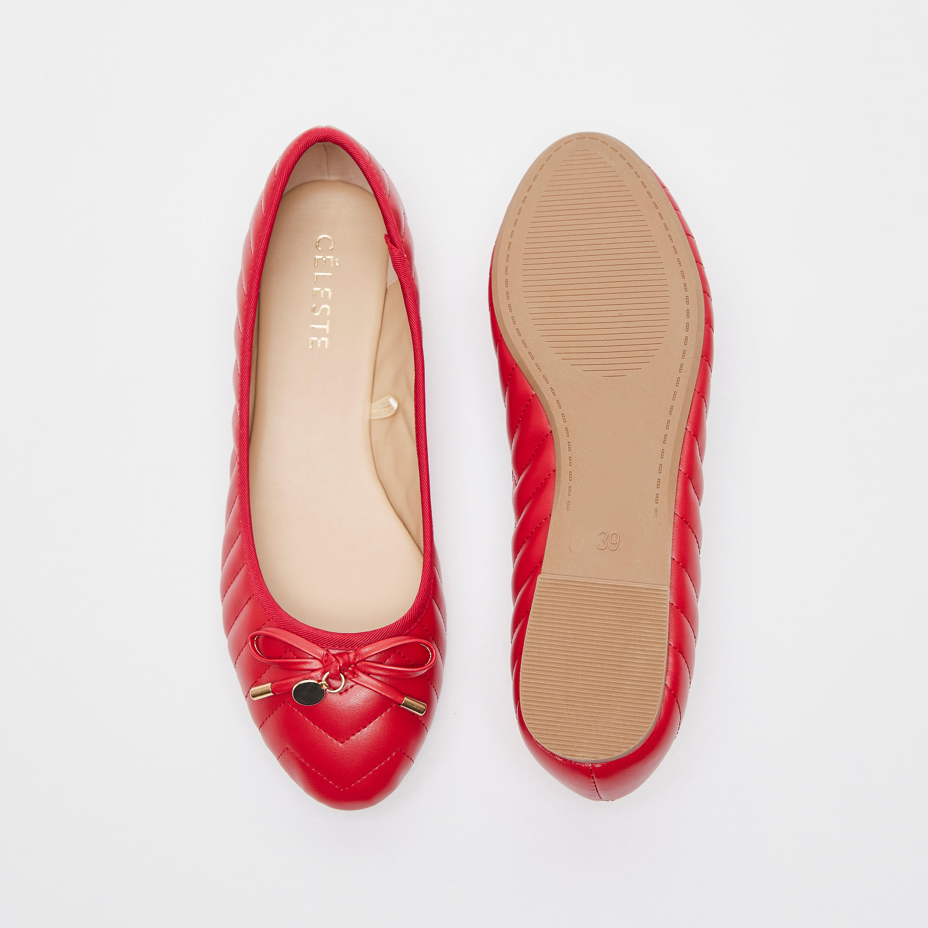Celeste Slip-On Round Toe Ballerina Shoes with Bow Accent-women-shoes-ballerinas-image-5