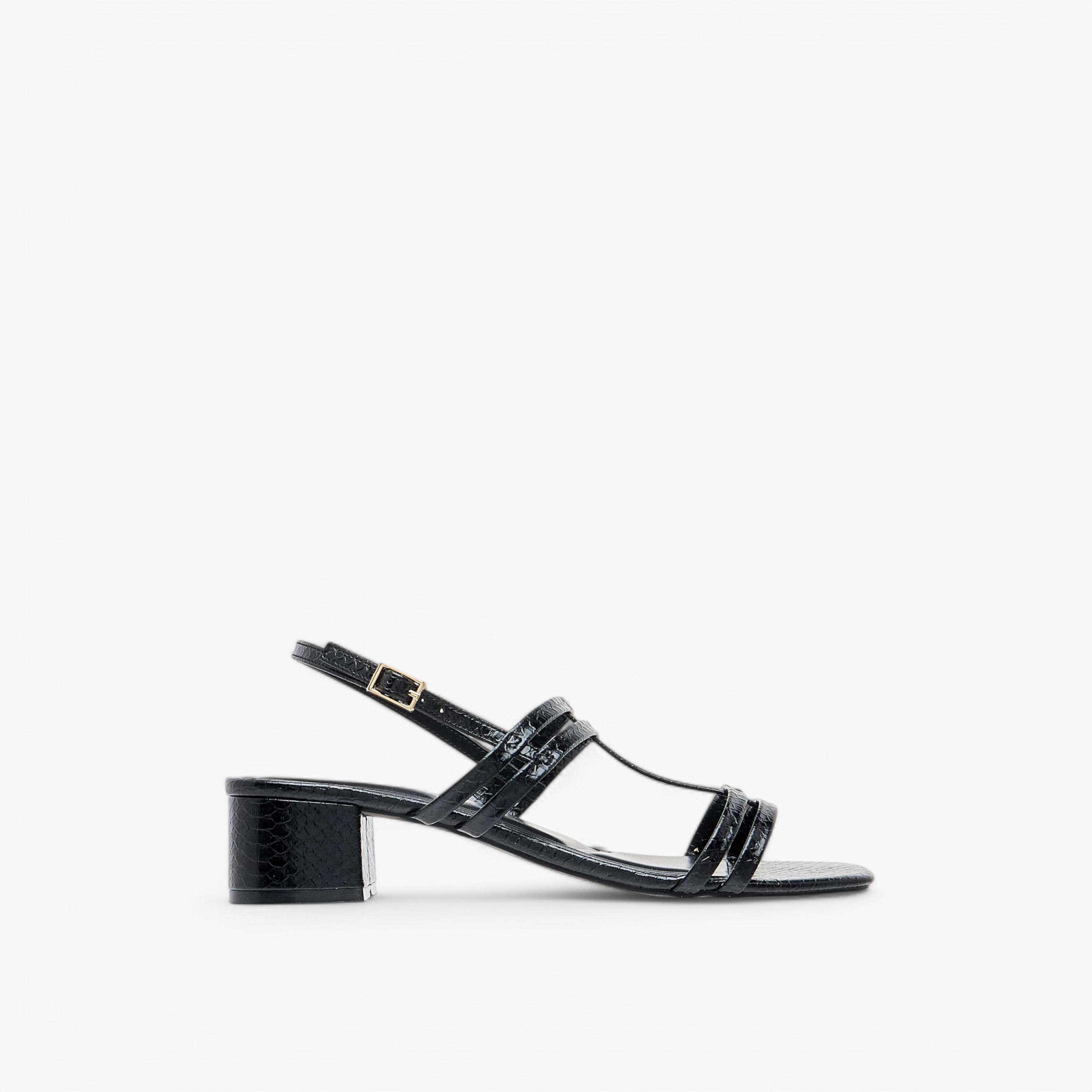 Celeste Women's Textured Strap Sandals with Block Heels and Buckle Closure-women-shoes-sandals-heeled-image-3