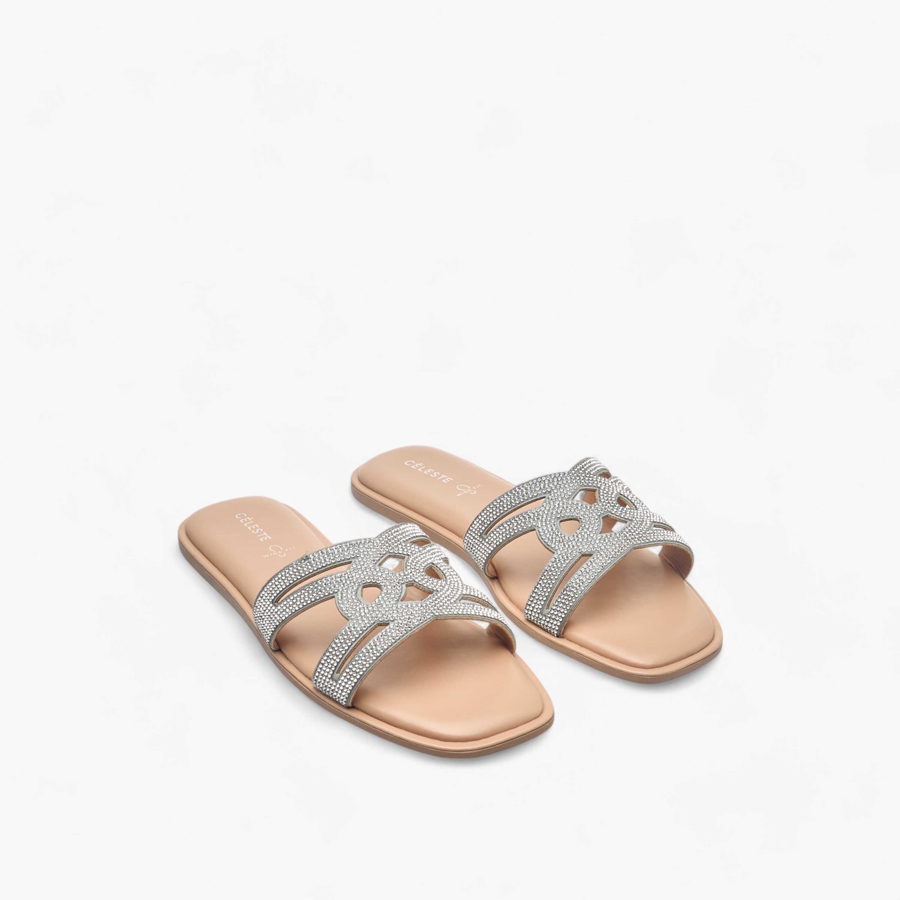 صندل مرصع سهل الارتداء بحزام للنساء من سيليست-women-shoes-flats-sandals-image-6