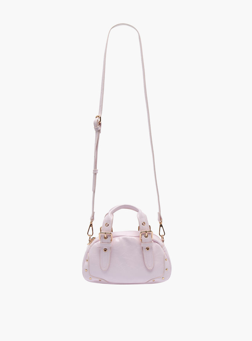 شنطة توت بتفصيلة إبزيم مع حزام قابل للفصل من فلورا بيلا-girls-accessories-bags-image-2