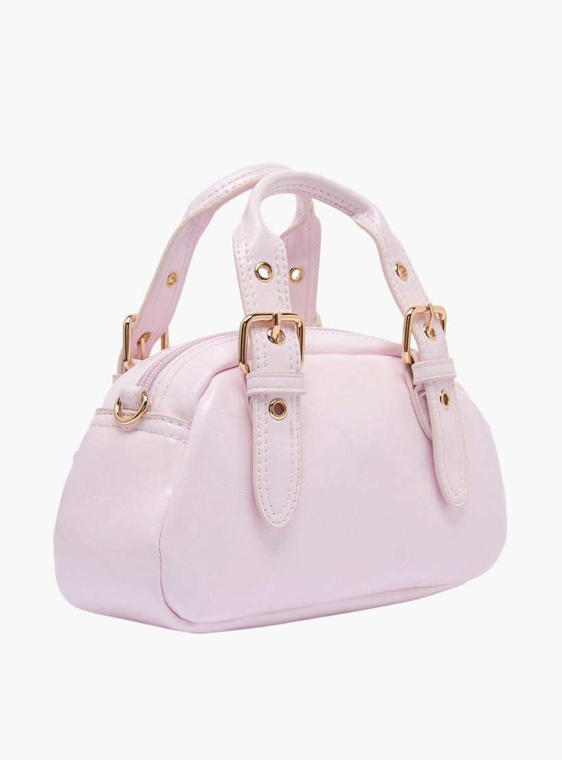 شنطة توت بتفصيلة إبزيم مع حزام قابل للفصل من فلورا بيلا-girls-accessories-bags-image-3