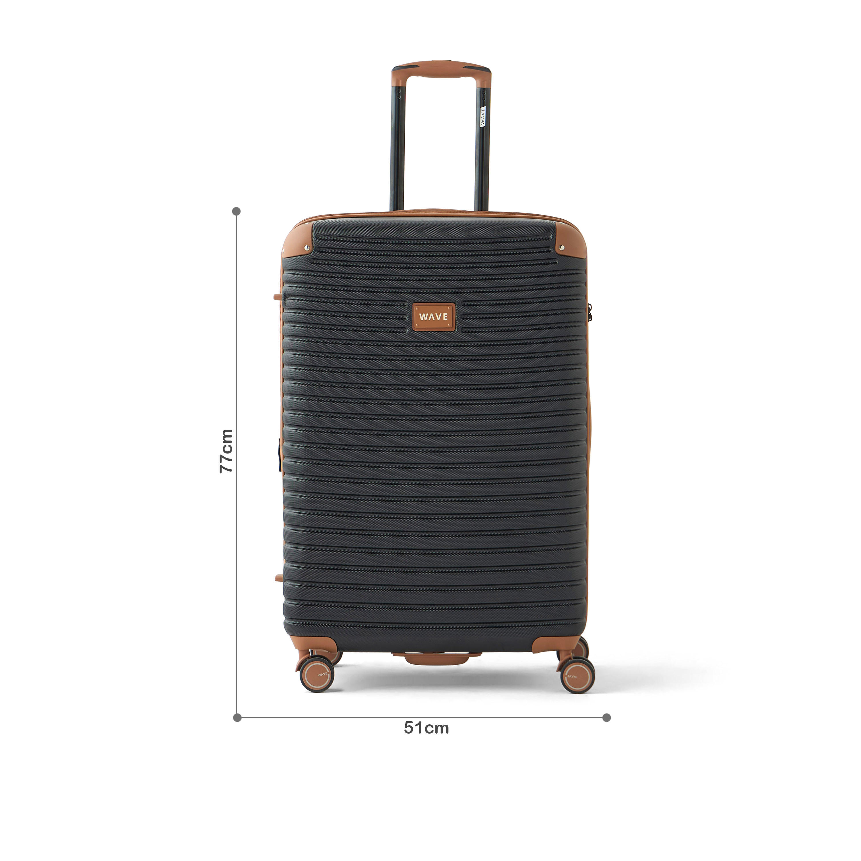 WAVE Textured Hardcase Trolley Bag with Retractable Handle - Set of 3-travel-luggagesandbags-luggage-image-2