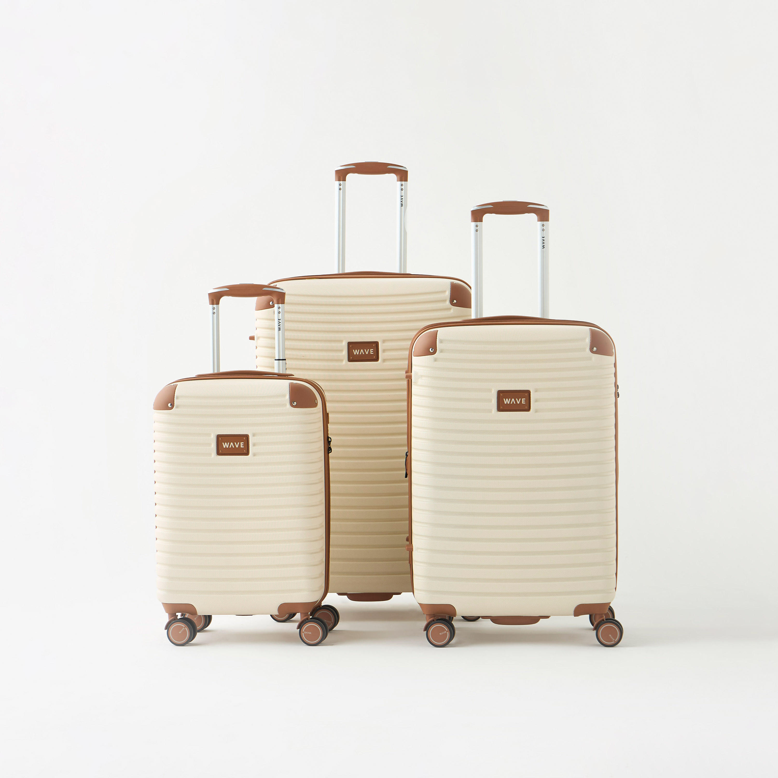طقم شنطة ترولي صلبة بارزة الملمس بمقبض قابل للسحب 3 قطع من ويف-travel-luggagesandbags-luggage-image-1