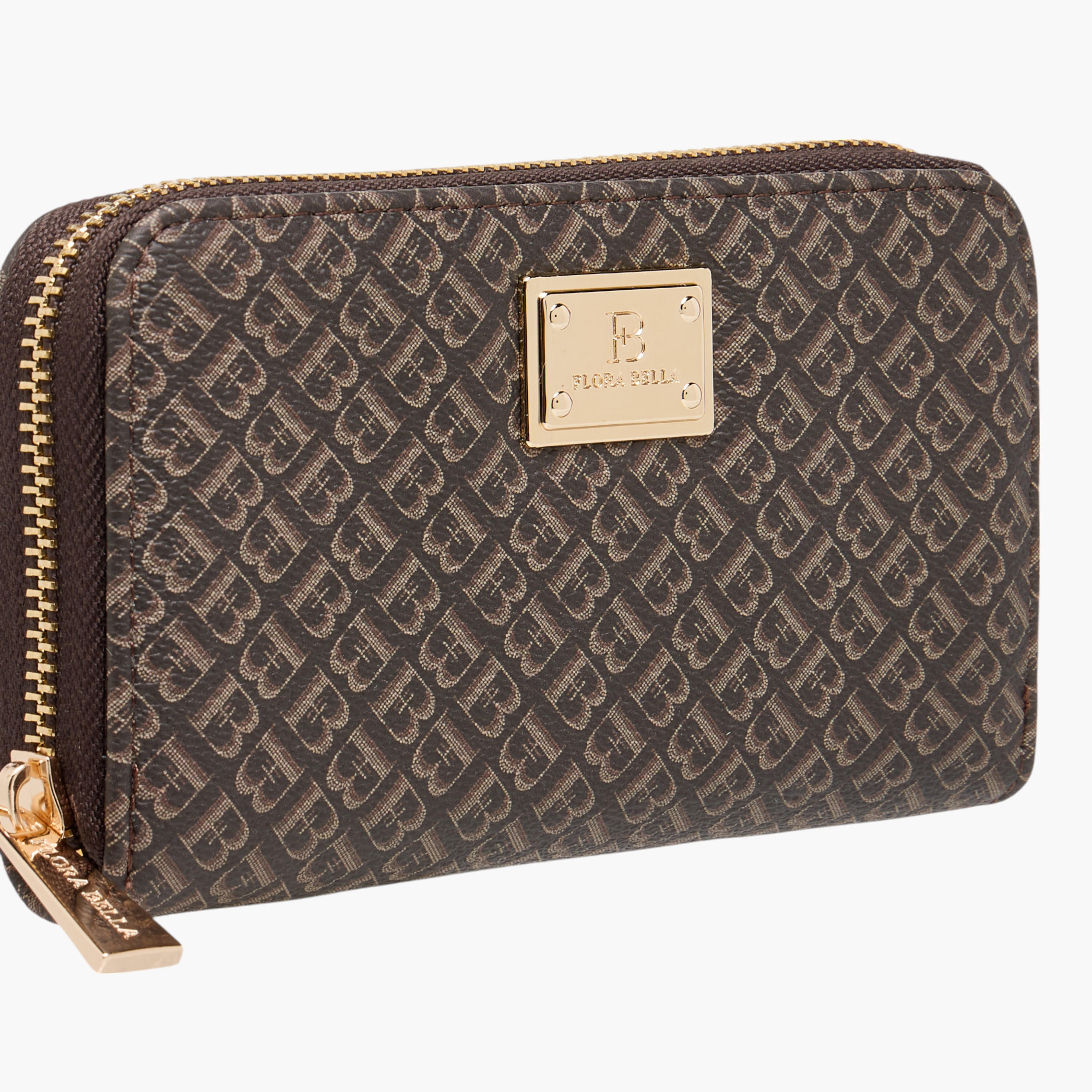 Flora Bella Monogram Print Wallet with Zip Closure-women-bagsandwallets-wallets-image-3