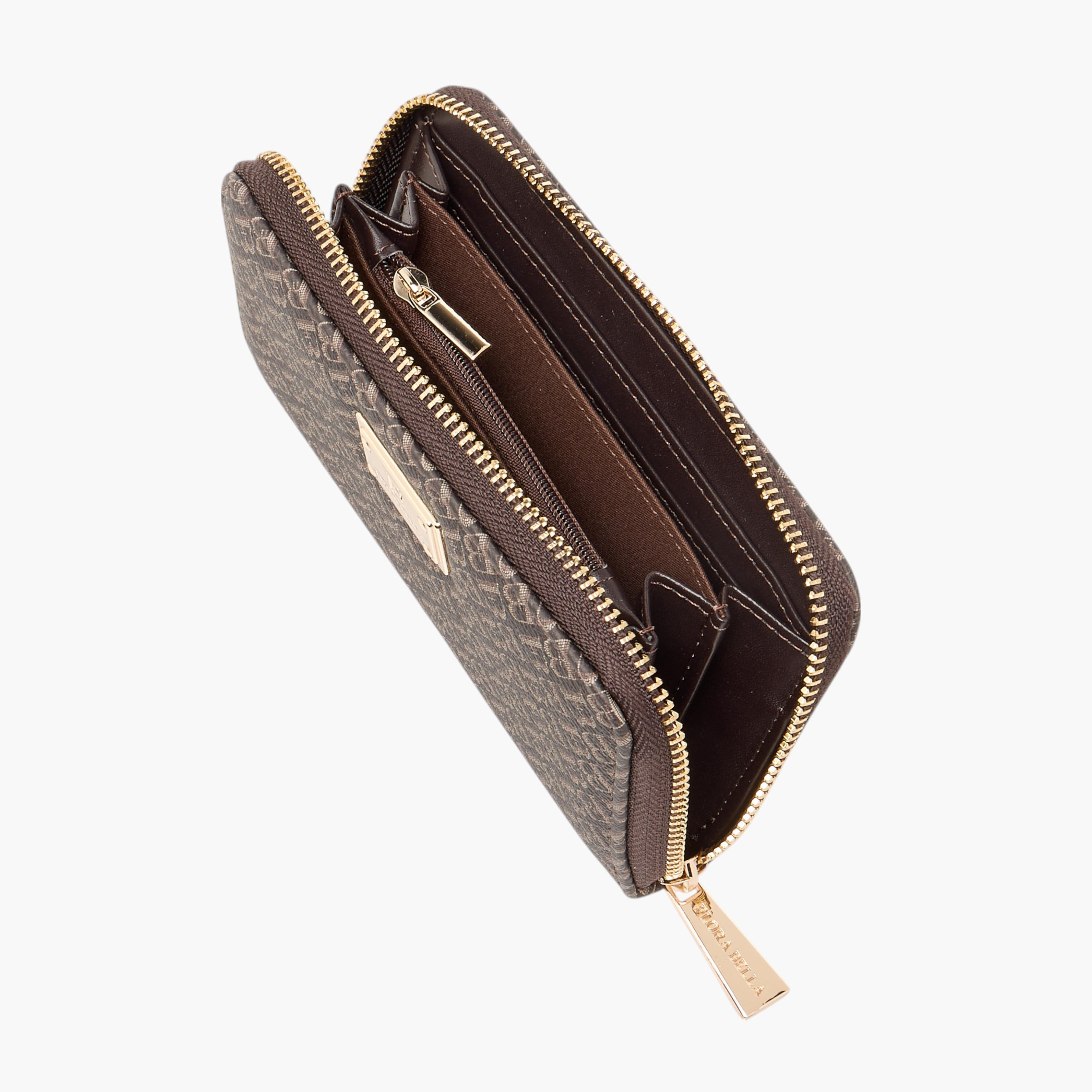 Flora Bella Monogram Print Wallet with Zip Closure-women-bagsandwallets-wallets-image-5