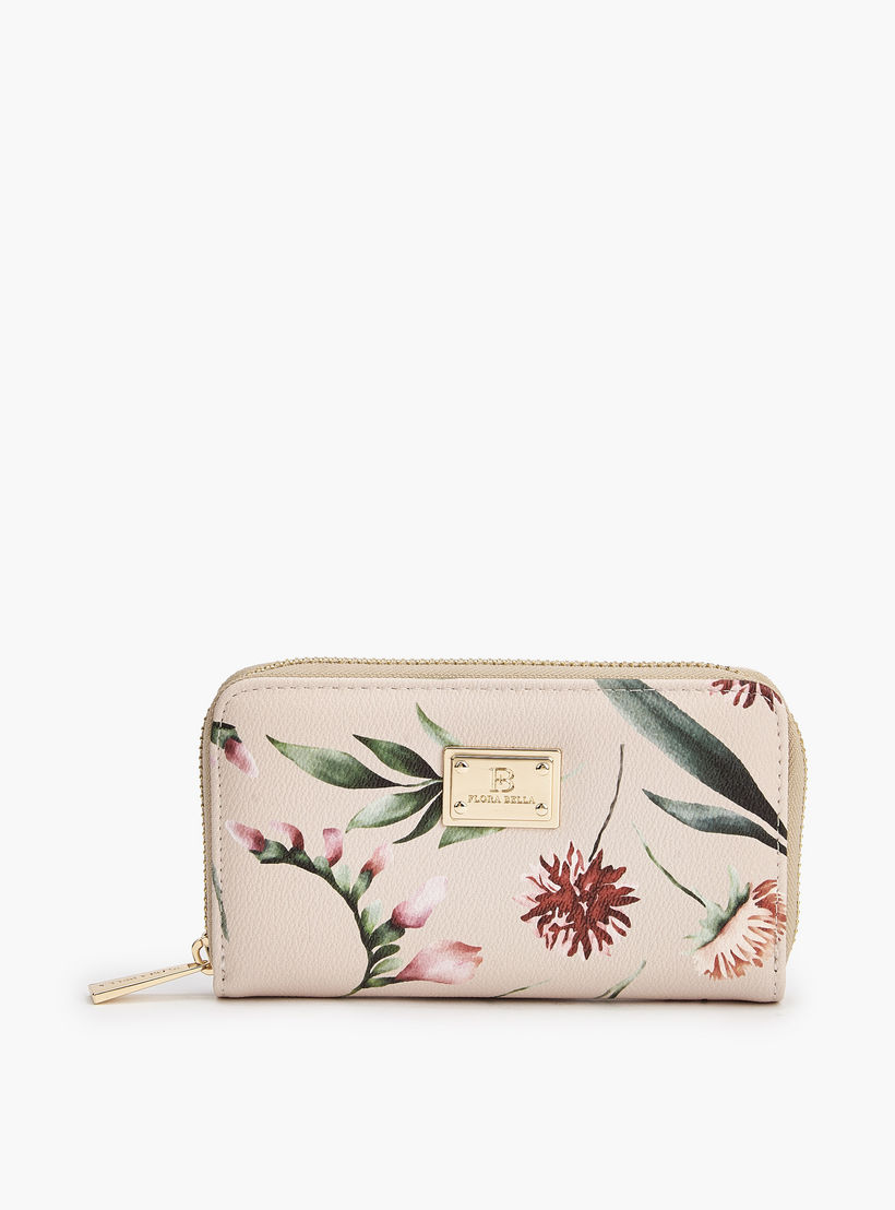 محفظة بنقشة زهور وبسحاب دائري من فلورا بيلا-women-bagsandwallets-wallets-image-7