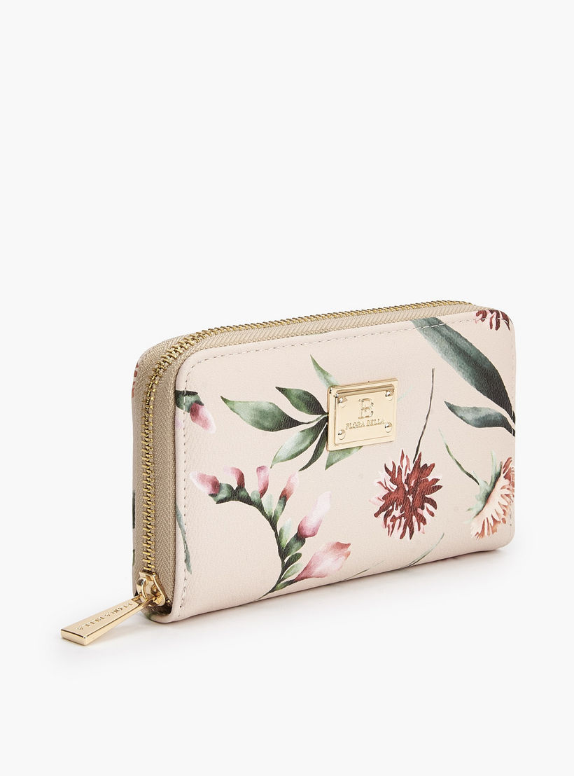 محفظة بنقشة زهور وبسحاب دائري من فلورا بيلا-women-bagsandwallets-wallets-image-6