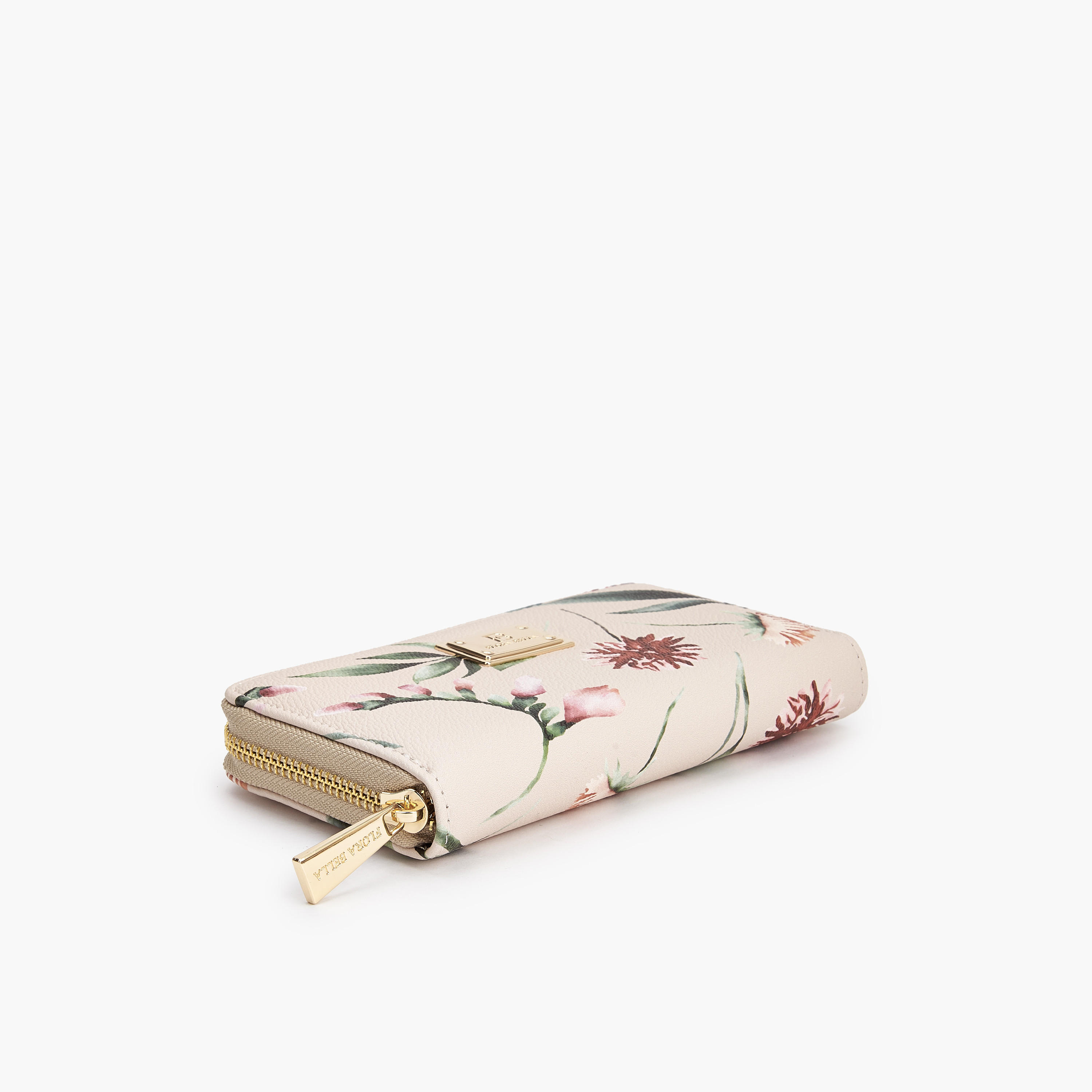 محفظة بنقشة زهور وبسحاب دائري من فلورا بيلا-women-bagsandwallets-wallets-image-3