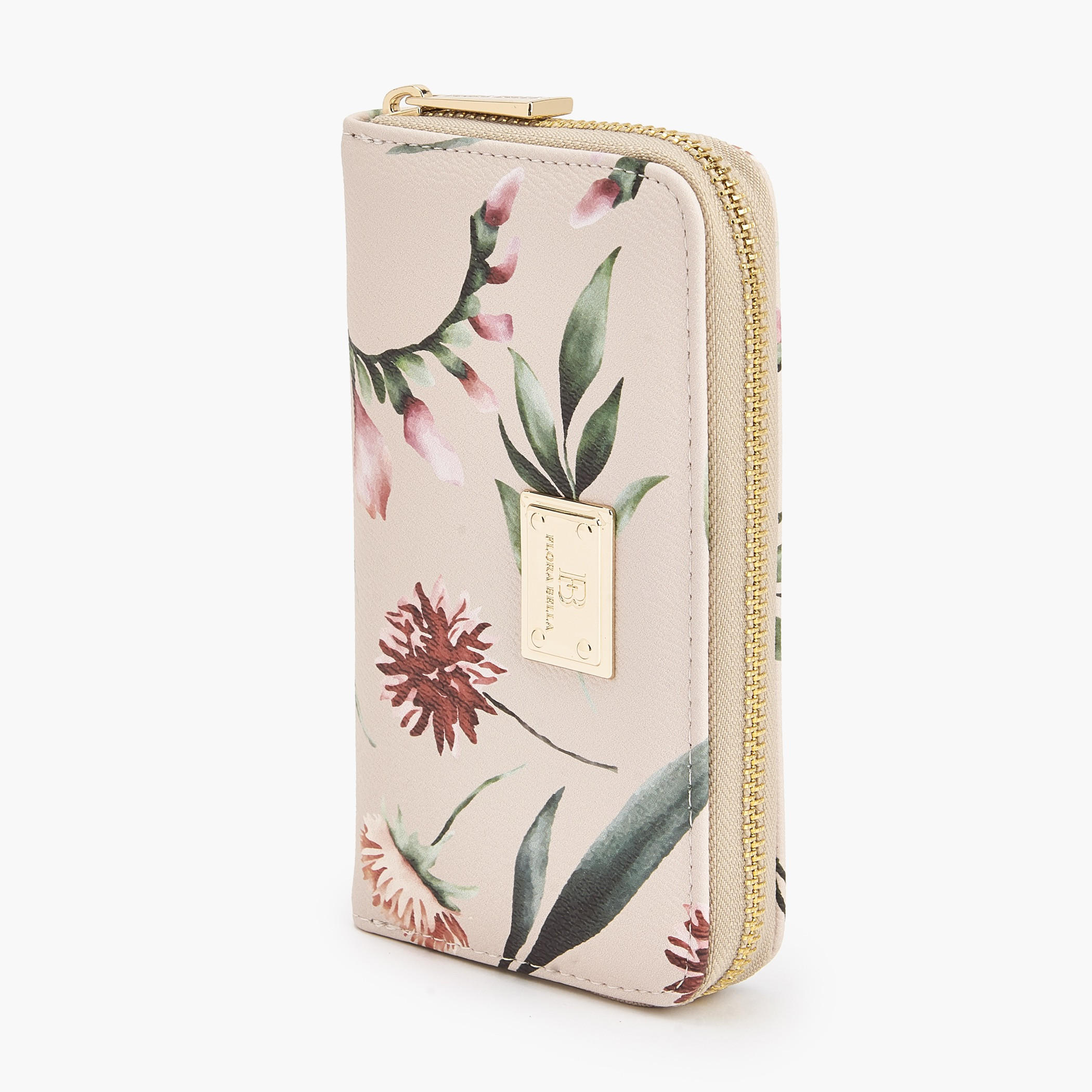 محفظة بنقشة زهور وبسحاب دائري من فلورا بيلا-women-bagsandwallets-wallets-image-2