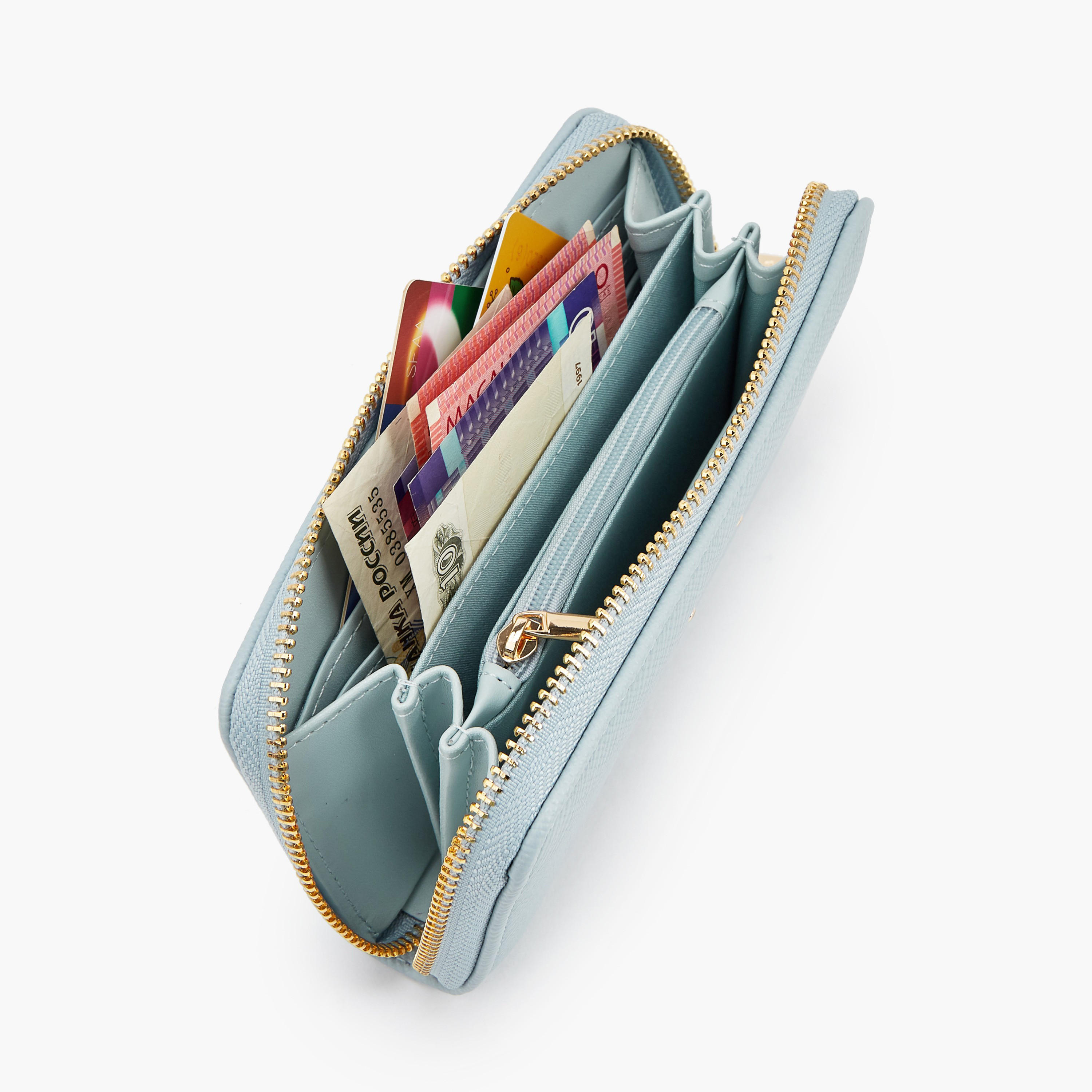 Flora Bella Textured Wallet with Zip Closure-women-bagsandwallets-wallets-image-7