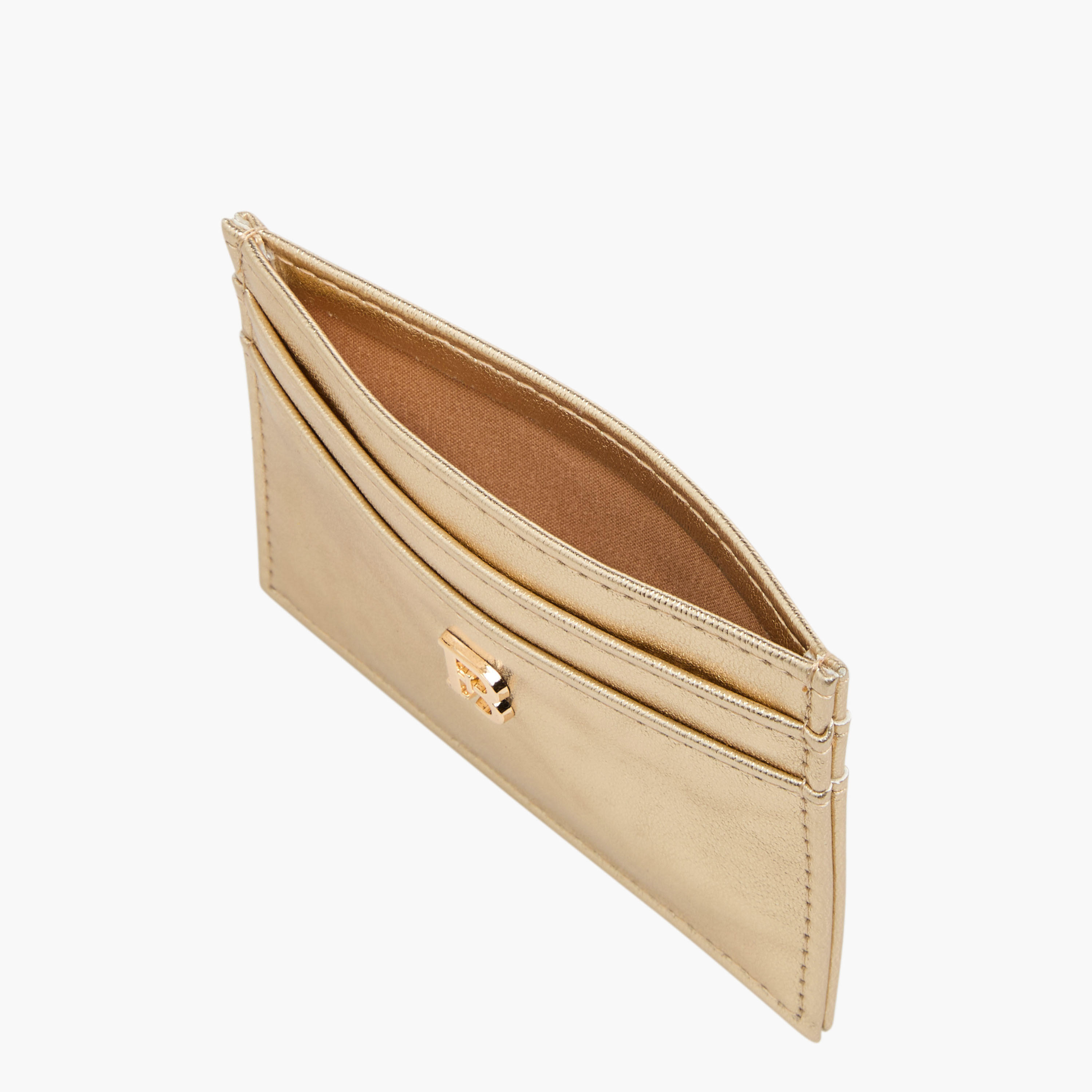 حامل بطاقات بفتحة علوية وتزيينات شعار من فلورا بيلا-women-bagsandwallets-wallets-image-4