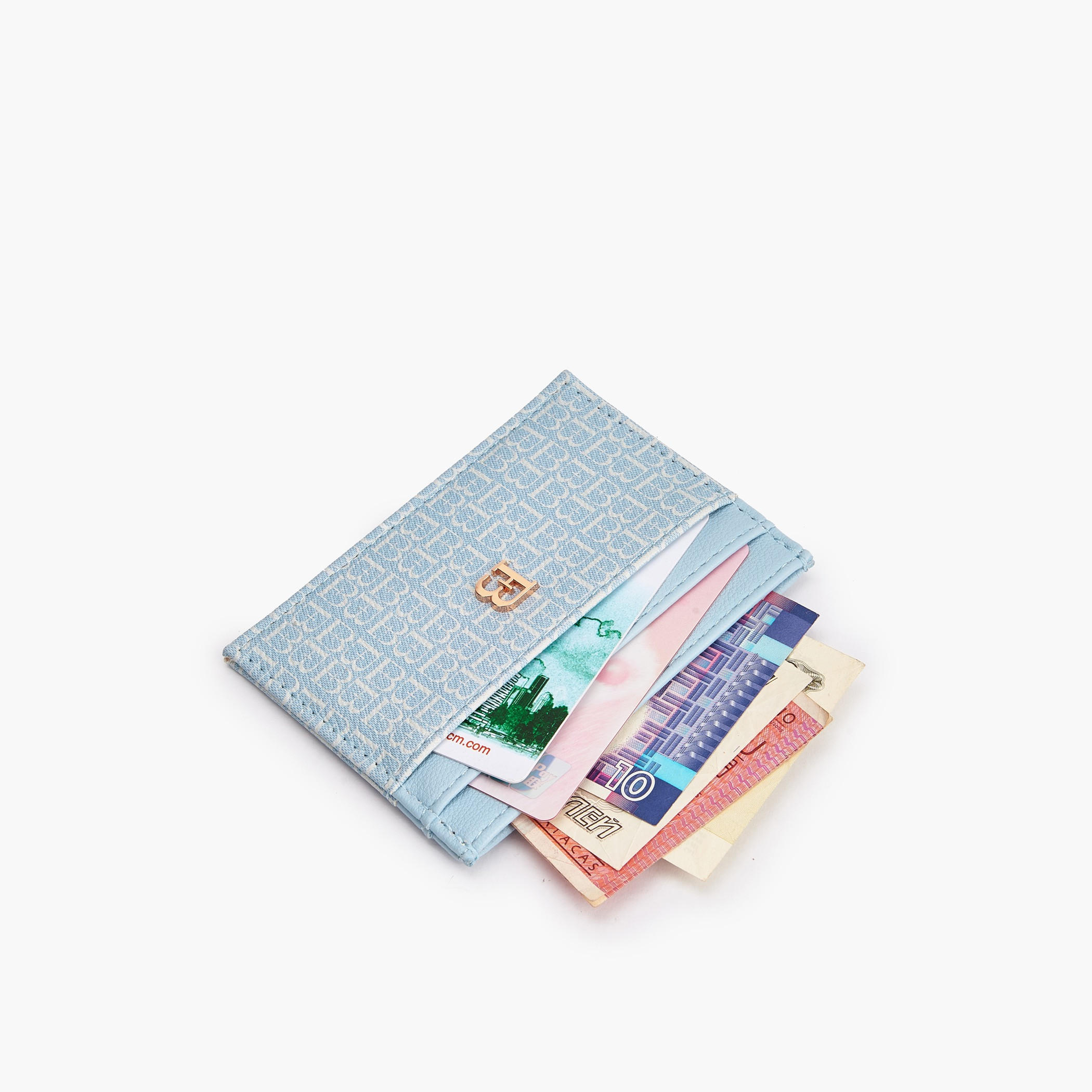 Flora Bella Monogram Print Card Holder-women-bagsandwallets-wallets-image-7