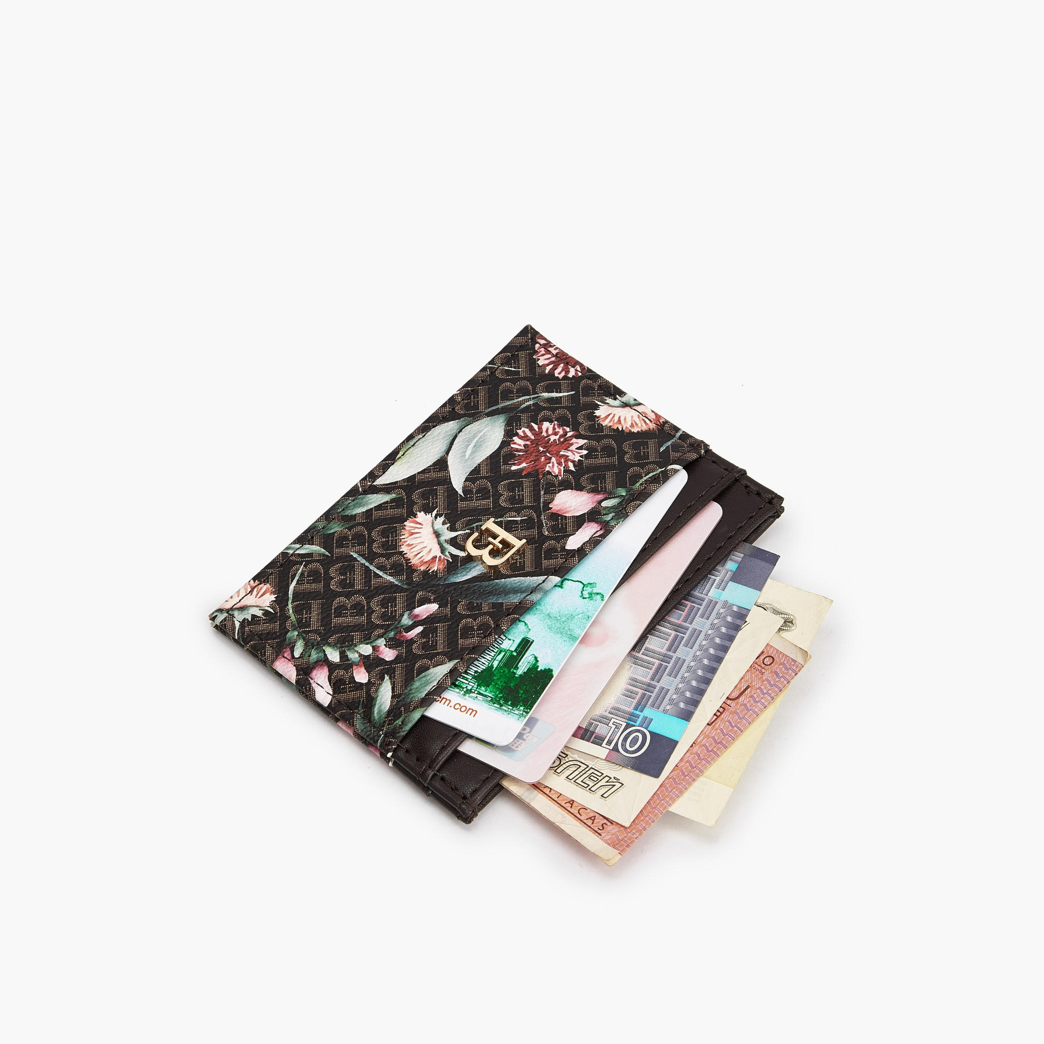 Flora Bella Monogram Print Card Holder-women-bagsandwallets-wallets-image-7