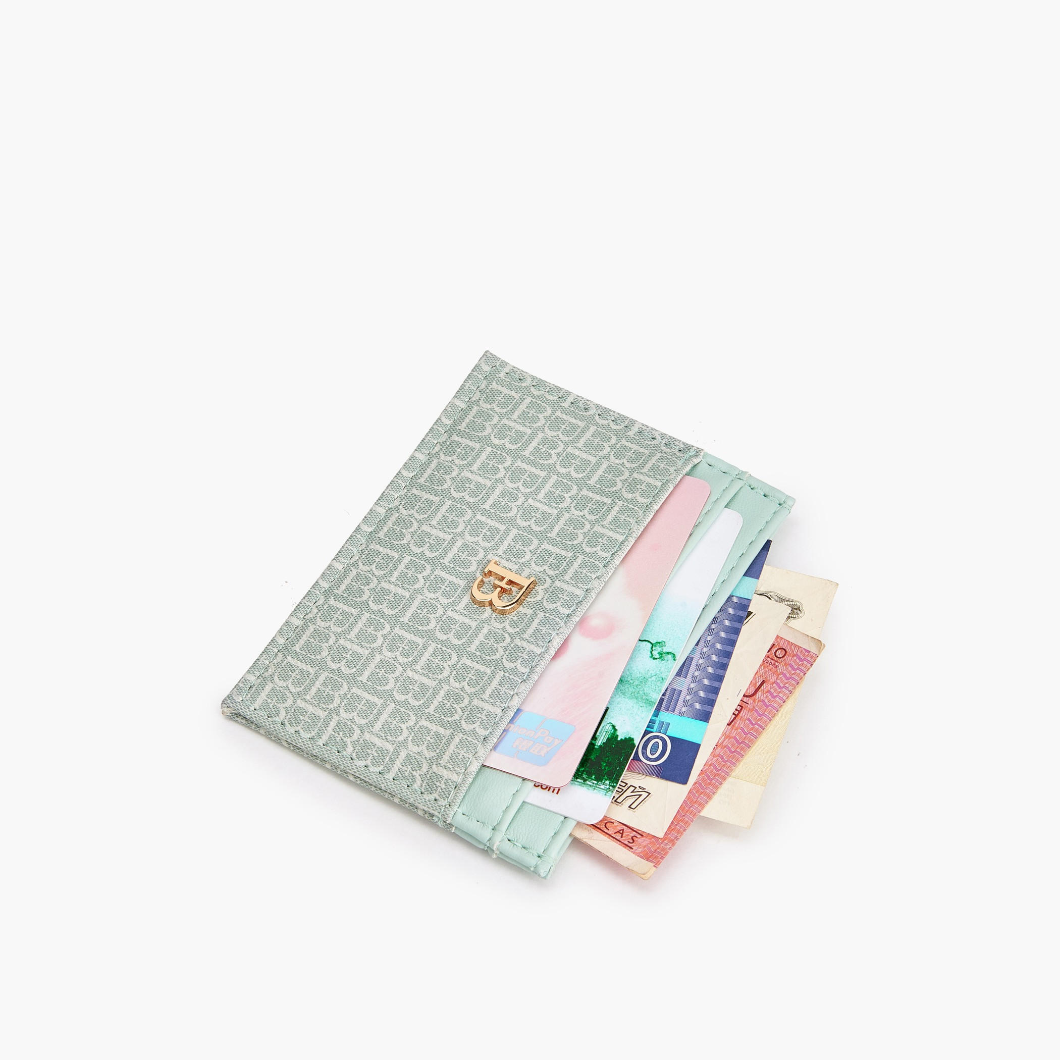 Flora Bella Monogram Print Card Holder-women-bagsandwallets-wallets-image-7