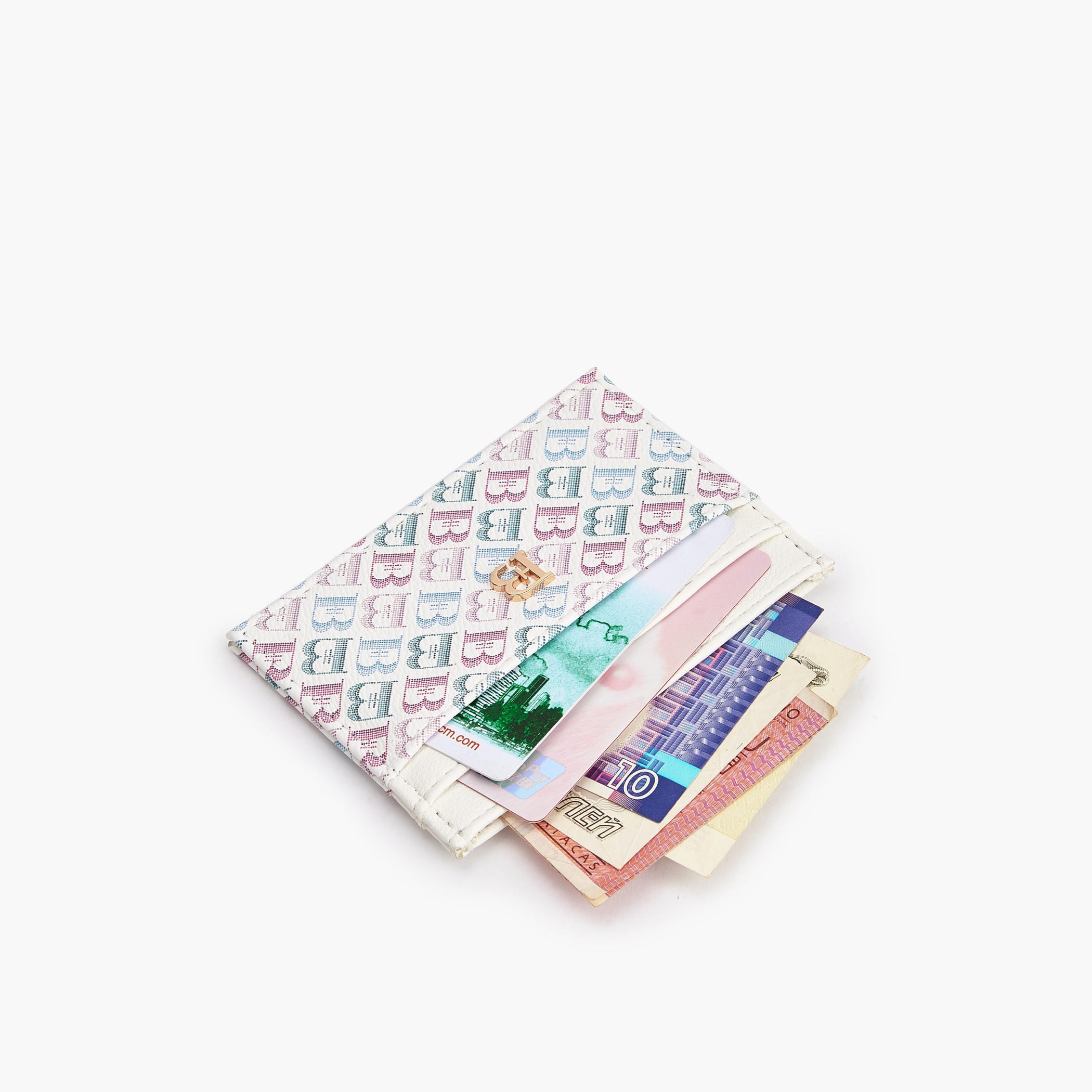 Flora Bella Monogram Print Card Holder-women-bagsandwallets-wallets-image-7