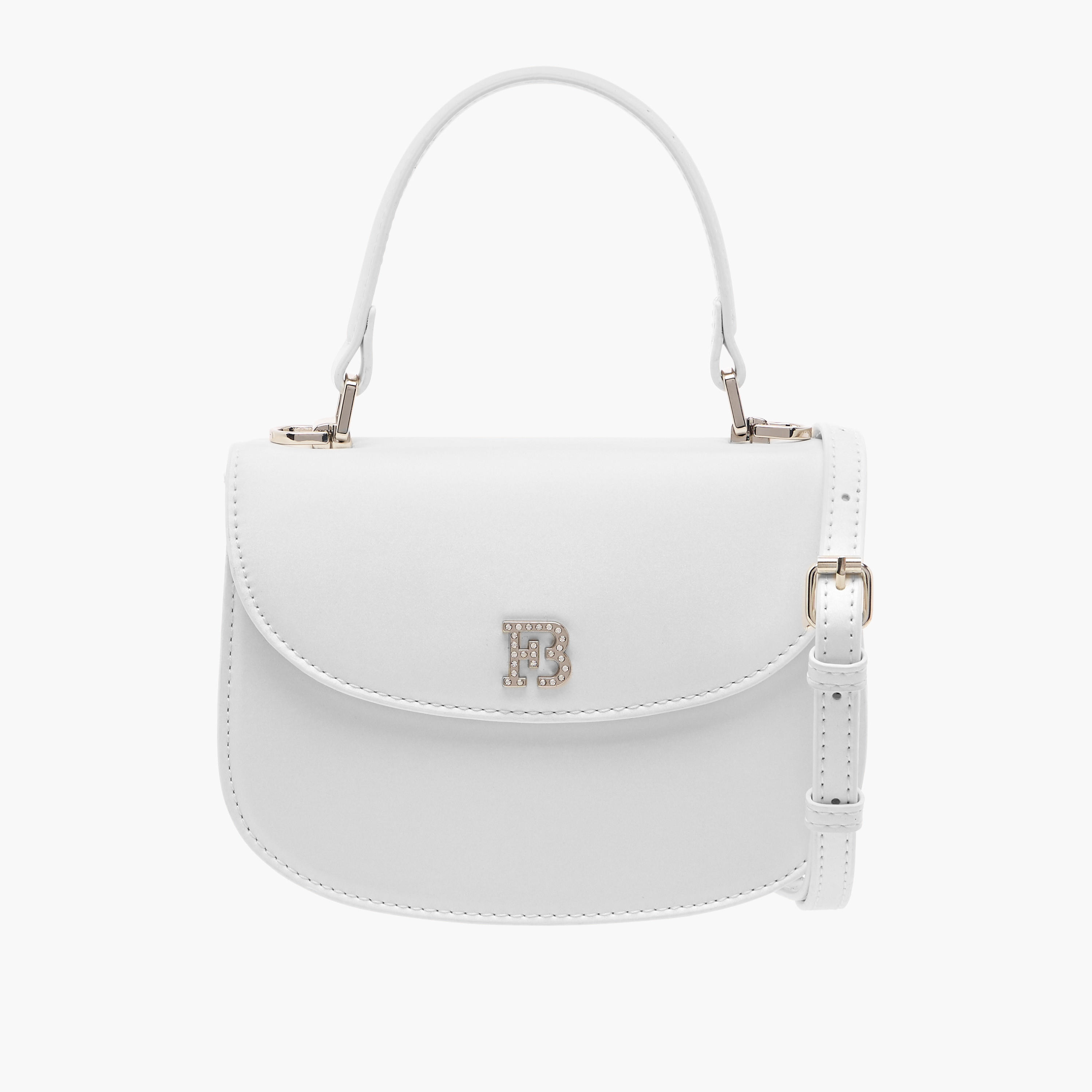 Flora Bella Textured Satchel Bag with Button Closure and Adjustable Strap-women-bagsandwallets-handbags-image-1