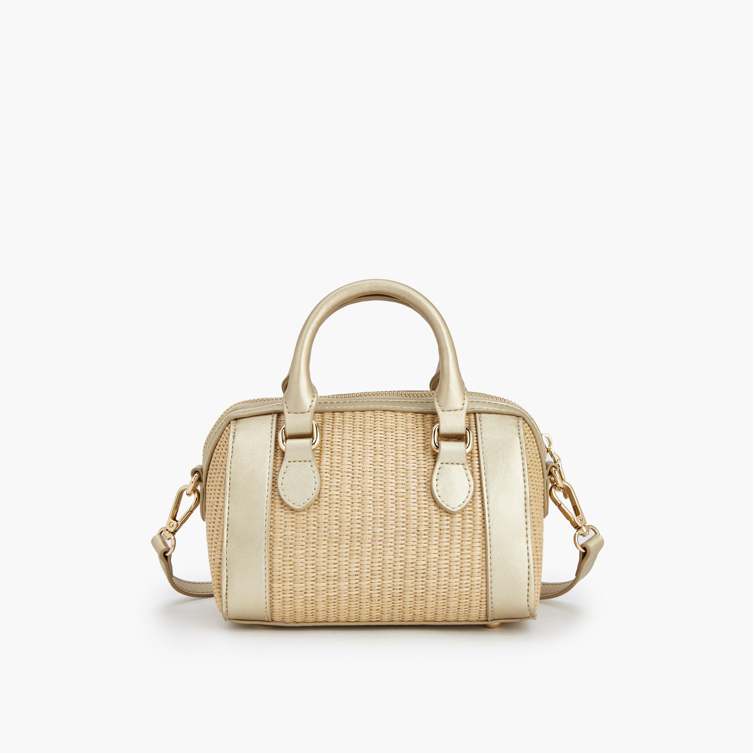 Peppermint Textured Crossbody Bag with Double Handle-women-bagsandwallets-handbags-image-5