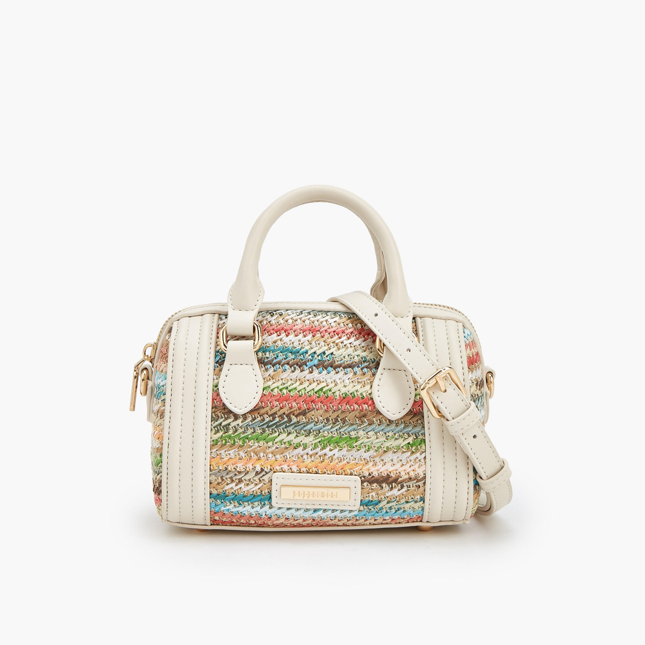 Peppermint Textured Crossbody Bag with Double Handle-women-bagsandwallets-handbags-image-1