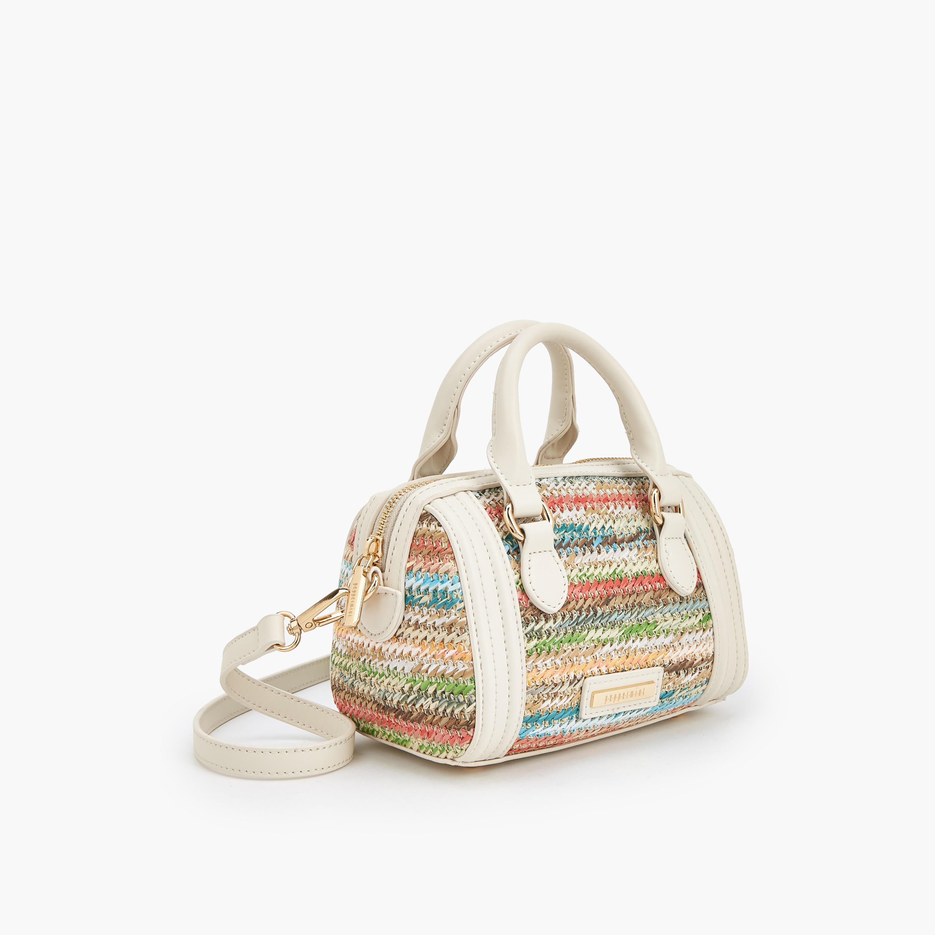 Peppermint Textured Crossbody Bag with Double Handle-women-bagsandwallets-handbags-image-3
