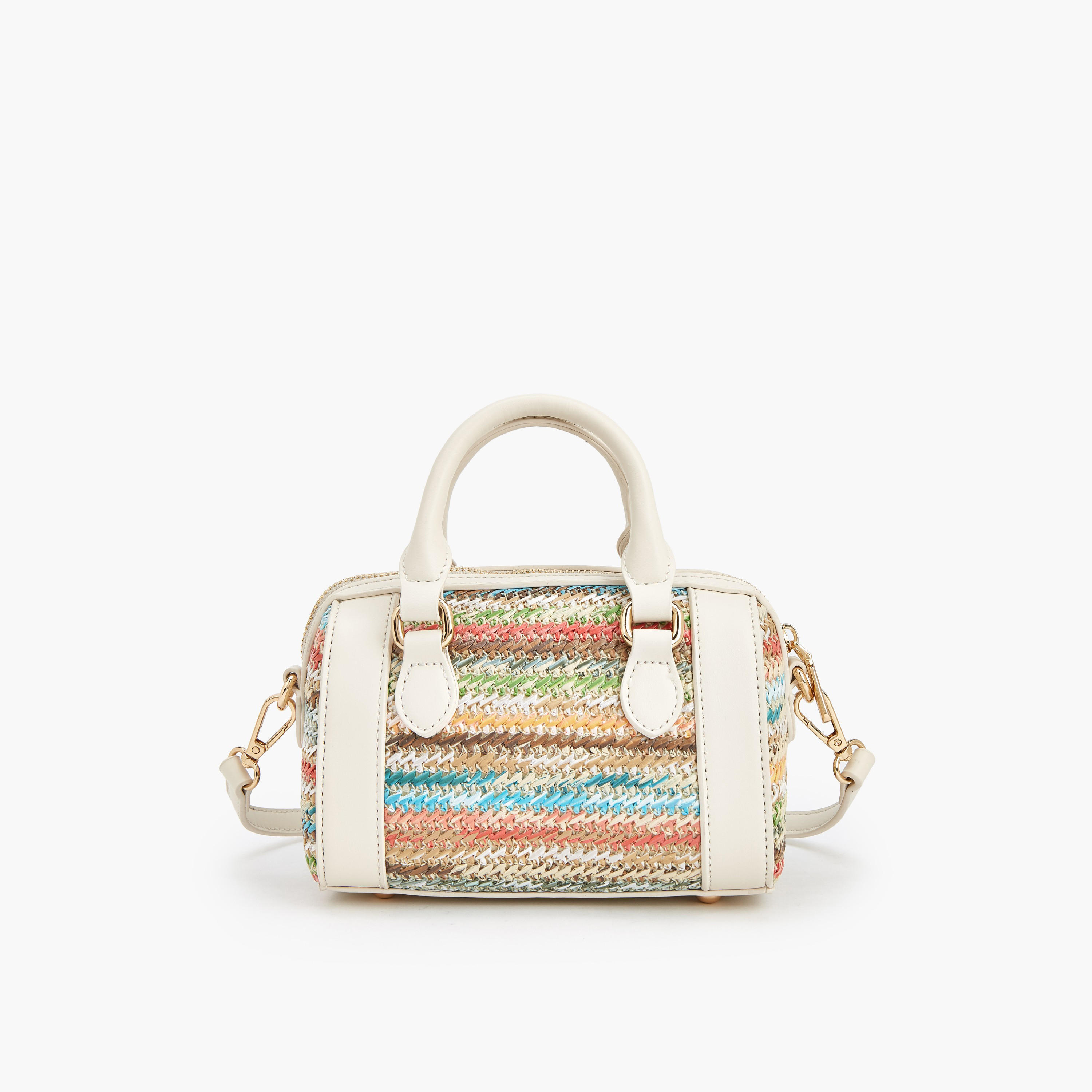 Peppermint Textured Crossbody Bag with Double Handle-women-bagsandwallets-handbags-image-5