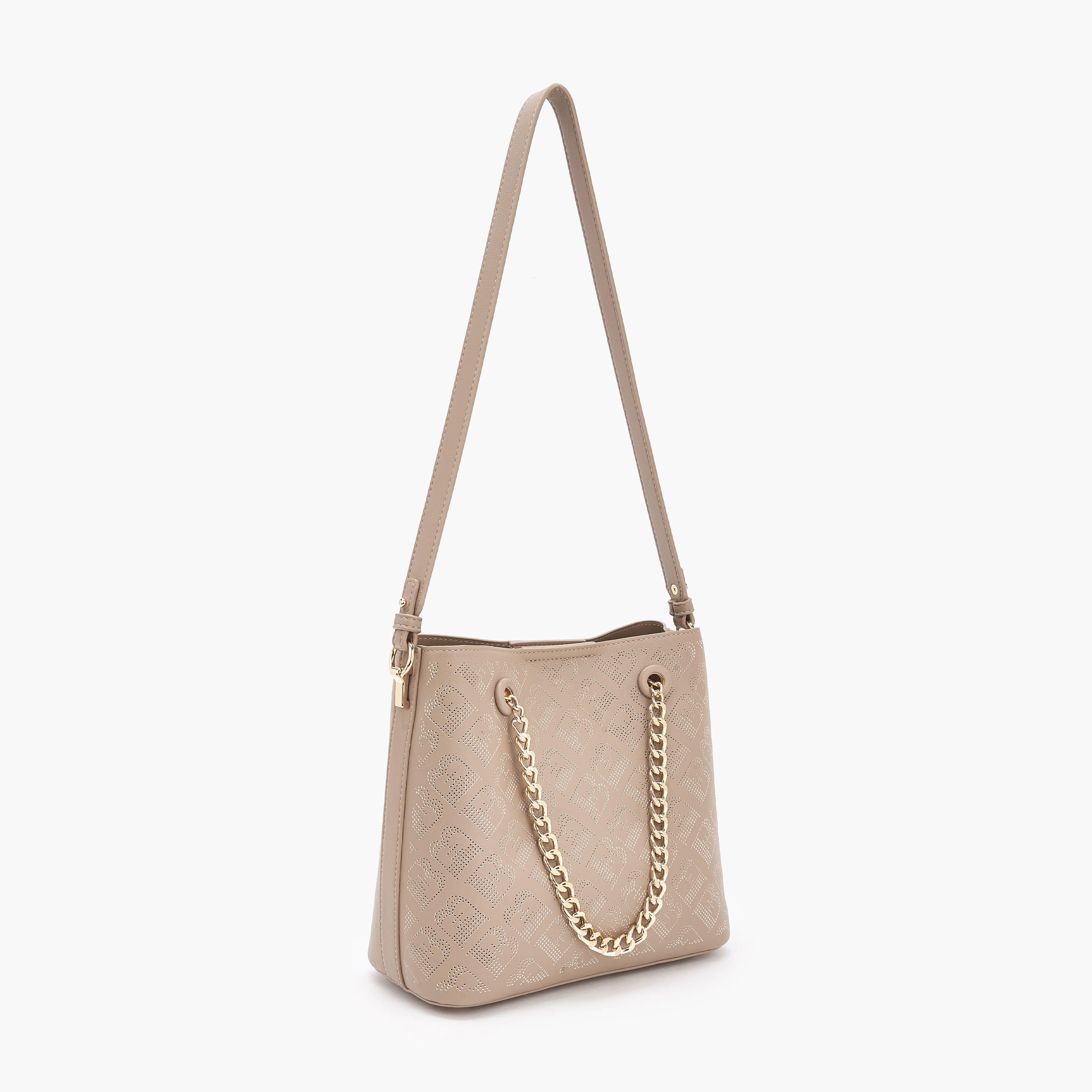 Flora Bella Laser Cut Shoulder Bag with Chain Strap-women-bagsandwallets-handbags-image-3