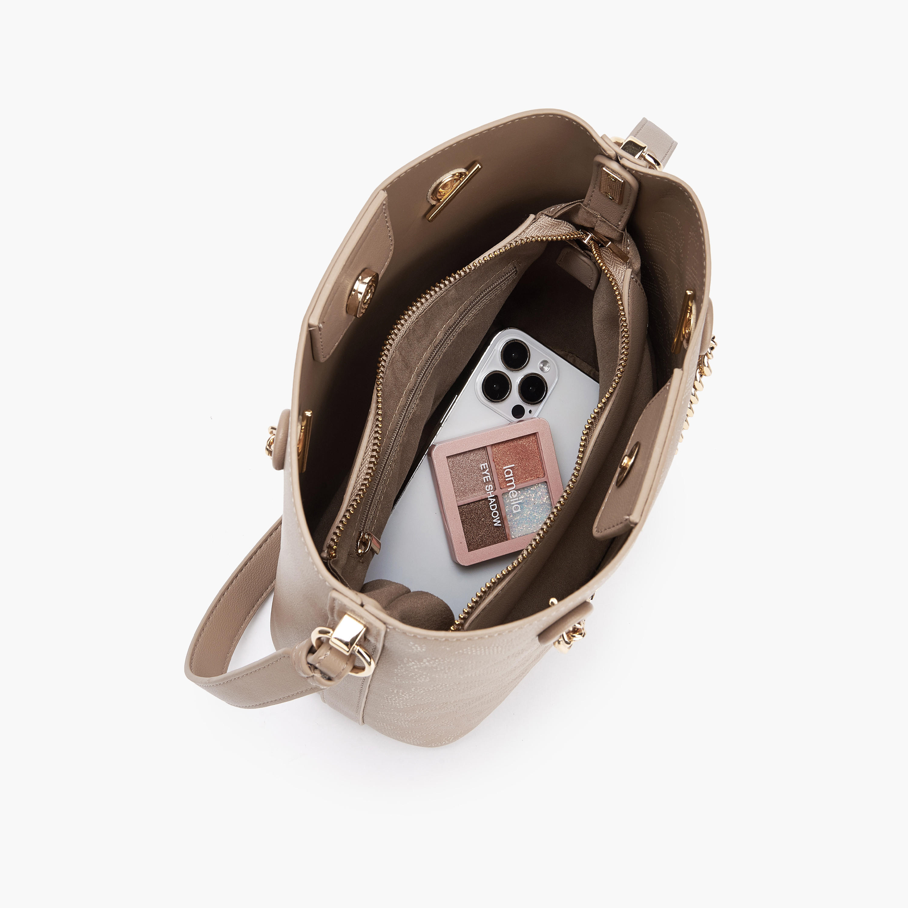 Flora Bella Laser Cut Shoulder Bag with Chain Strap-women-bagsandwallets-handbags-image-7