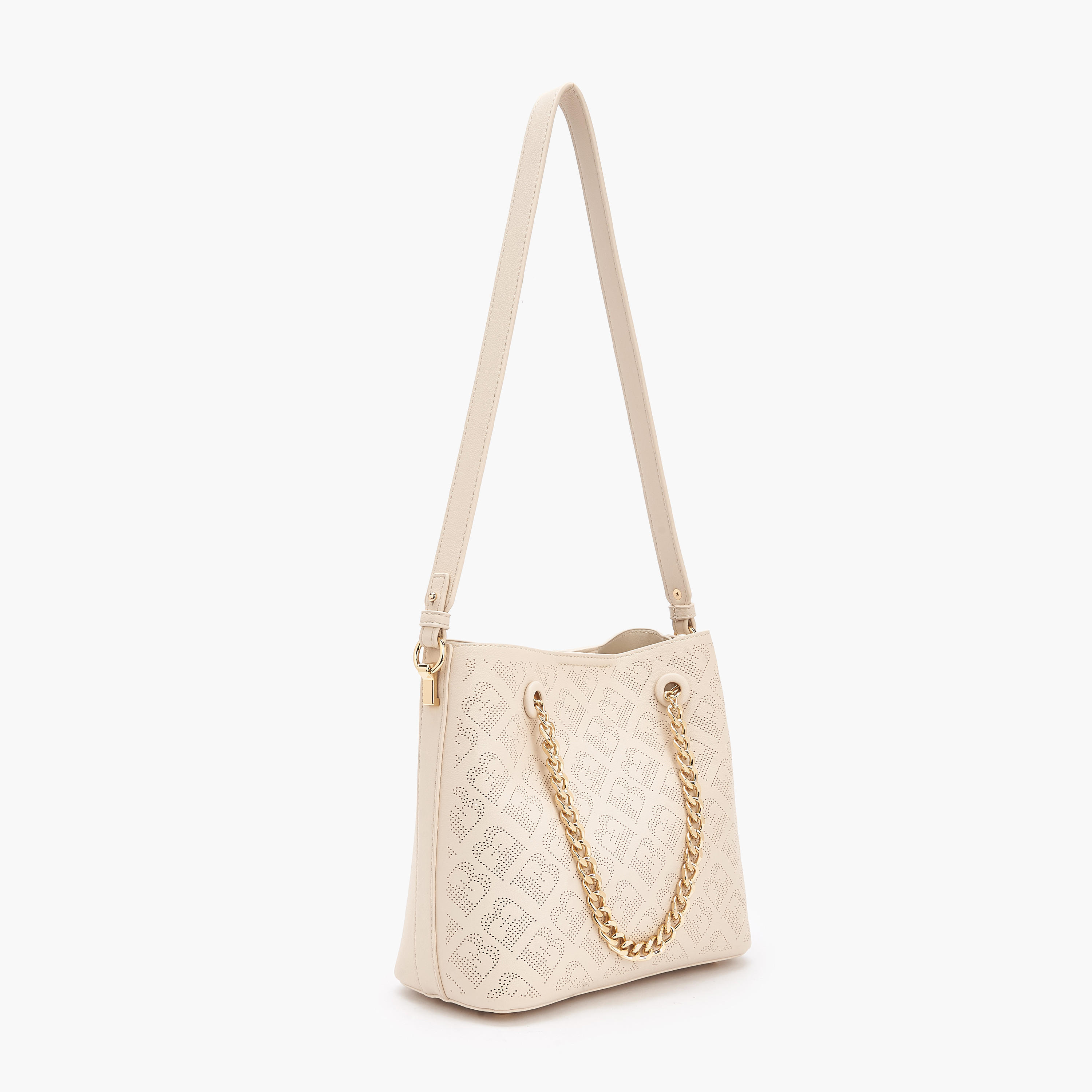 Flora Bella Laser Cut Shoulder Bag with Chain Strap-women-bagsandwallets-handbags-image-3