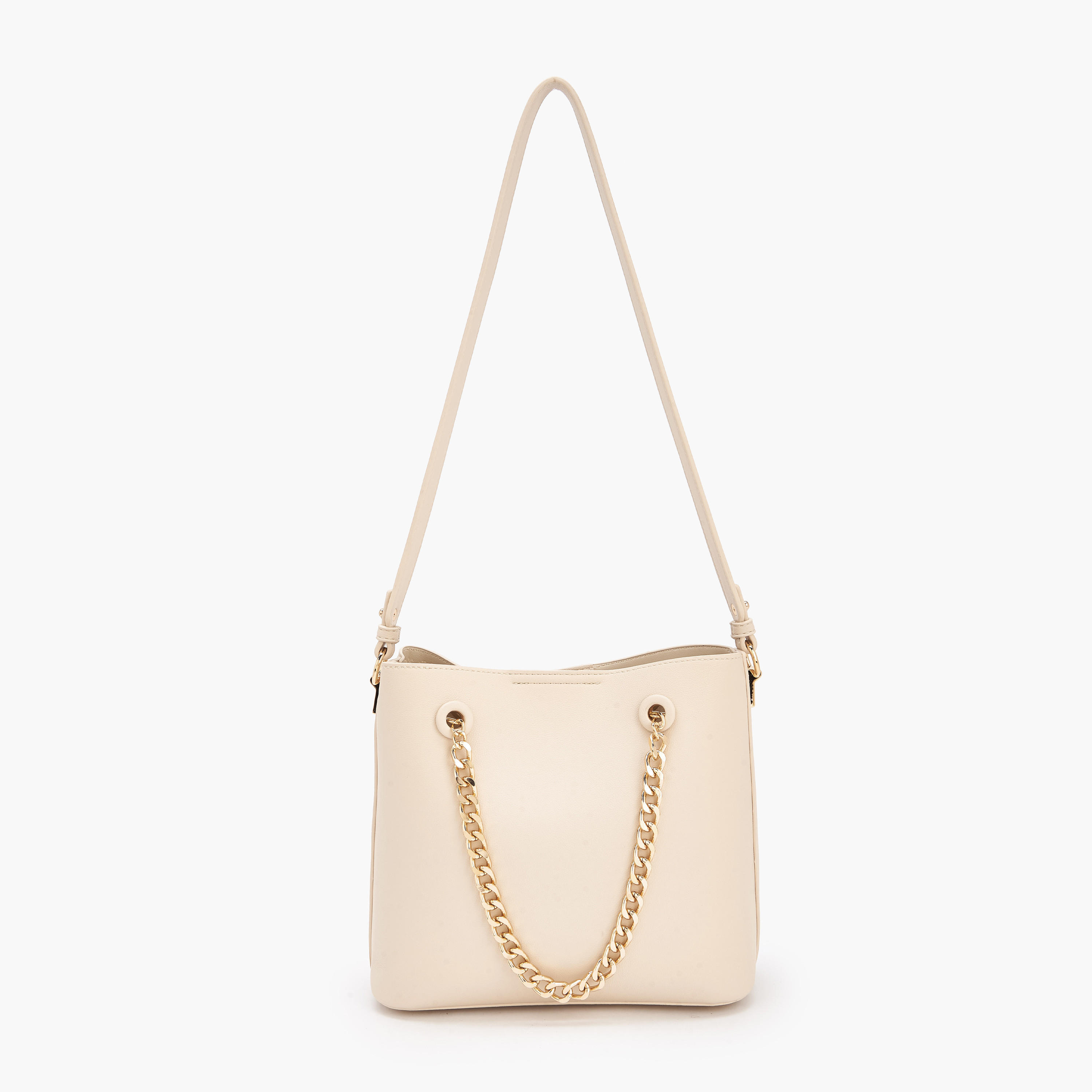 Flora Bella Laser Cut Shoulder Bag with Chain Strap-women-bagsandwallets-handbags-image-4